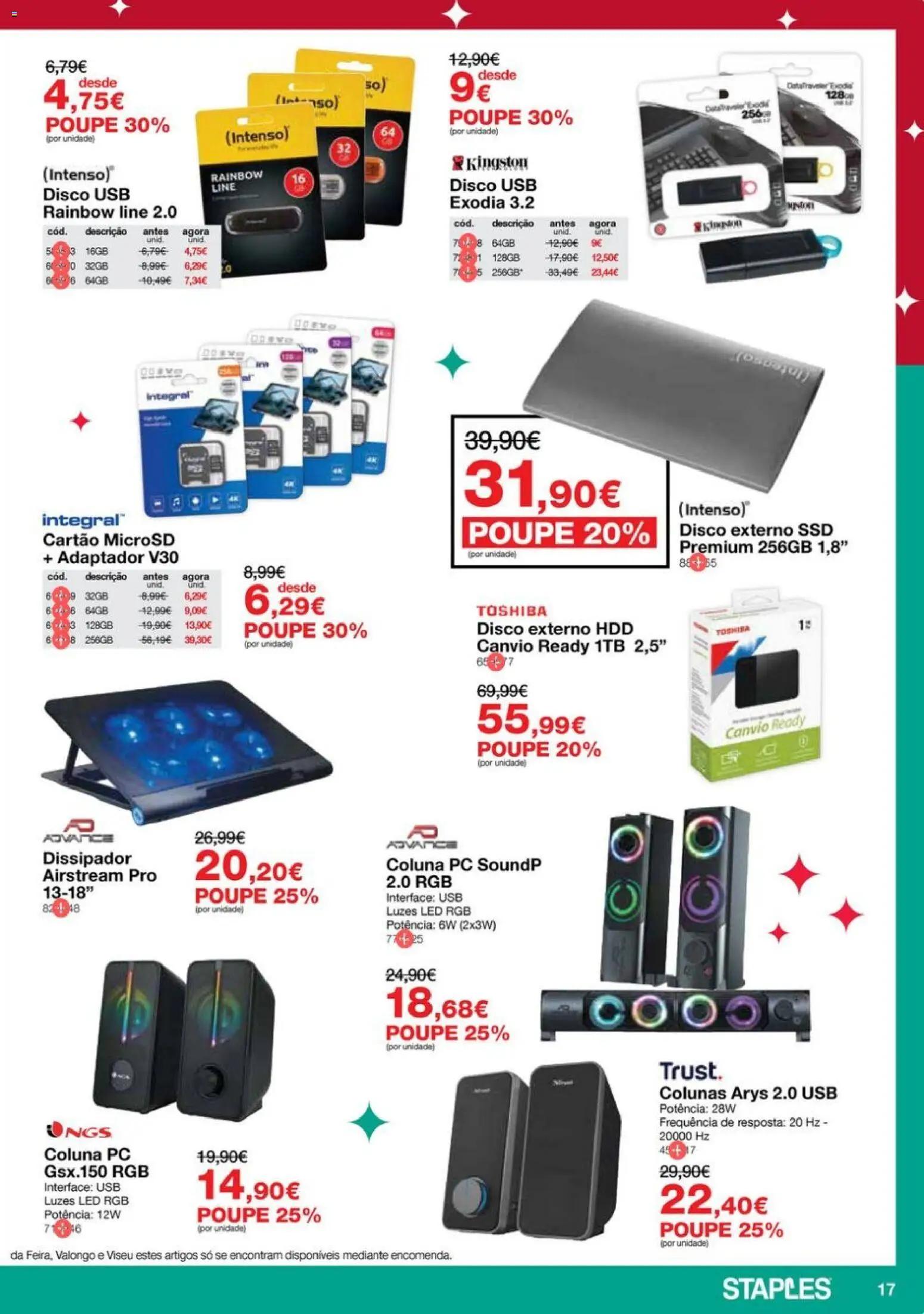 Staples - Folheto Natal 2025 │ válido de 03.12.2025 | Página: 17 | Produtos: PC, Adaptador, USB