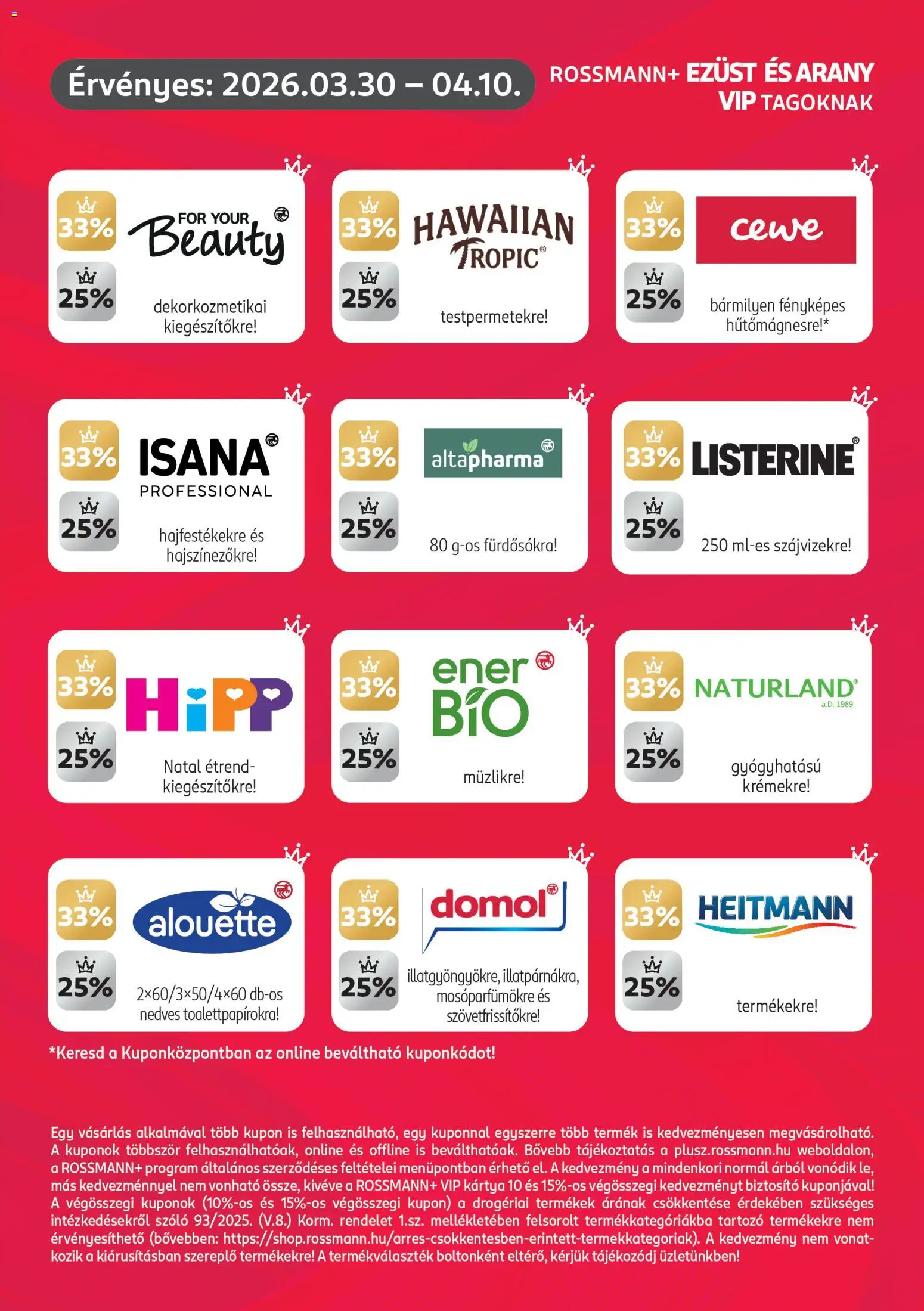 Rossmann akciós ujság - amely érvényes a következő dátumtól: 30.03.2026 | Oldal: 3 | Termékek: Szőlő