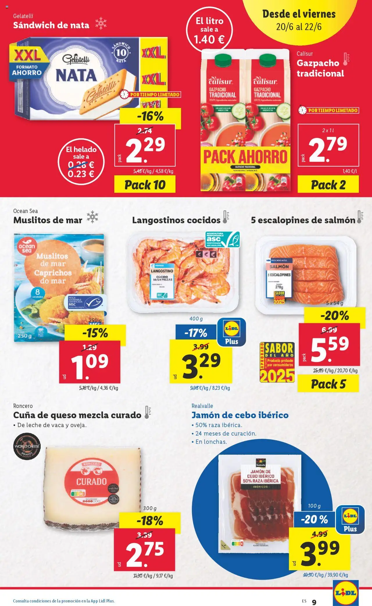 Lidl catálogo MAD │ válido desde el 16.06.2025 | Página: 19 | Productos: Κρεμάστρα, Leche, Helado, Gazpacho