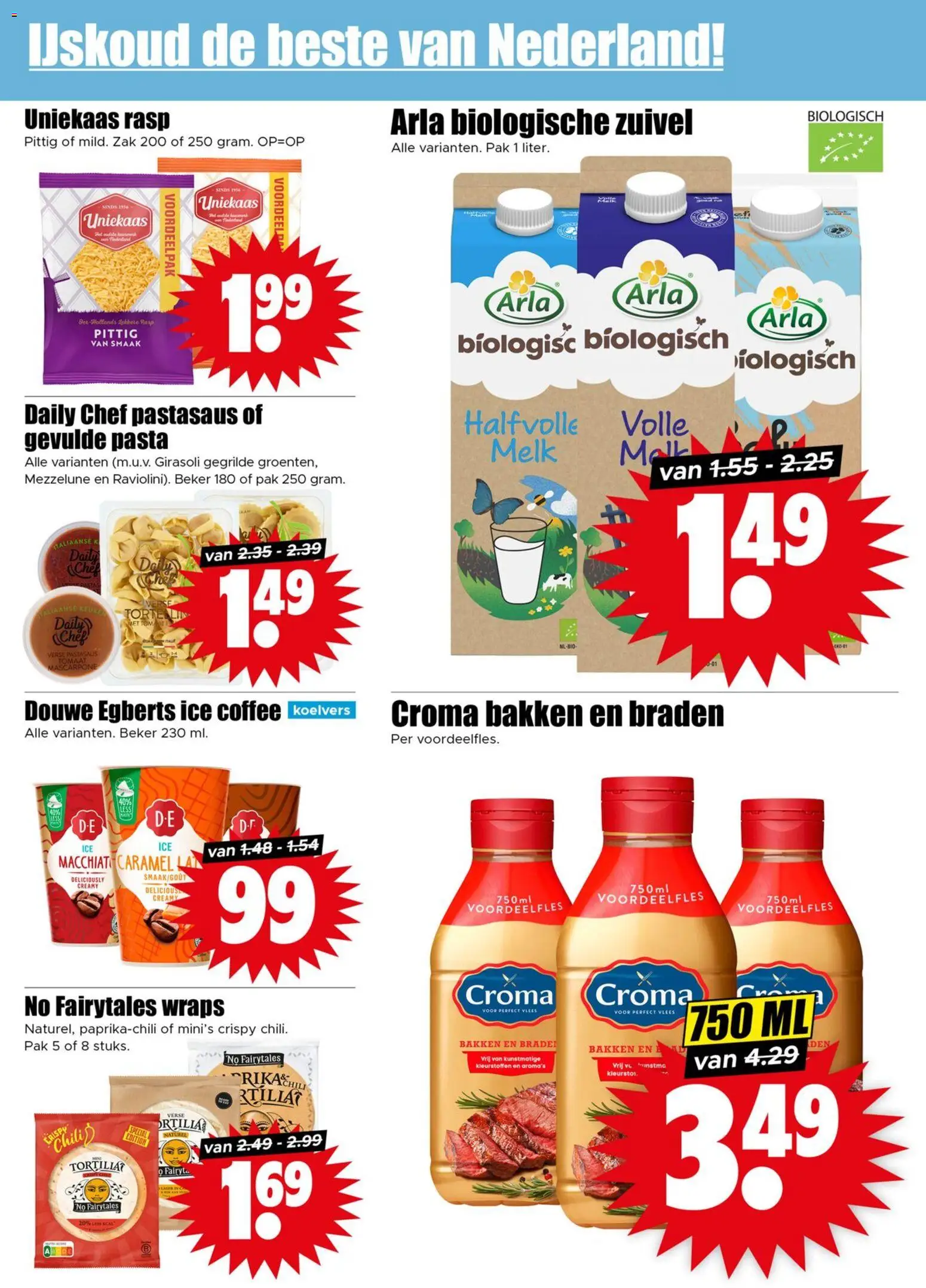 {H1} | Pagina: 14 | Producten: Melk, Kisperec, Tortilla, Zak