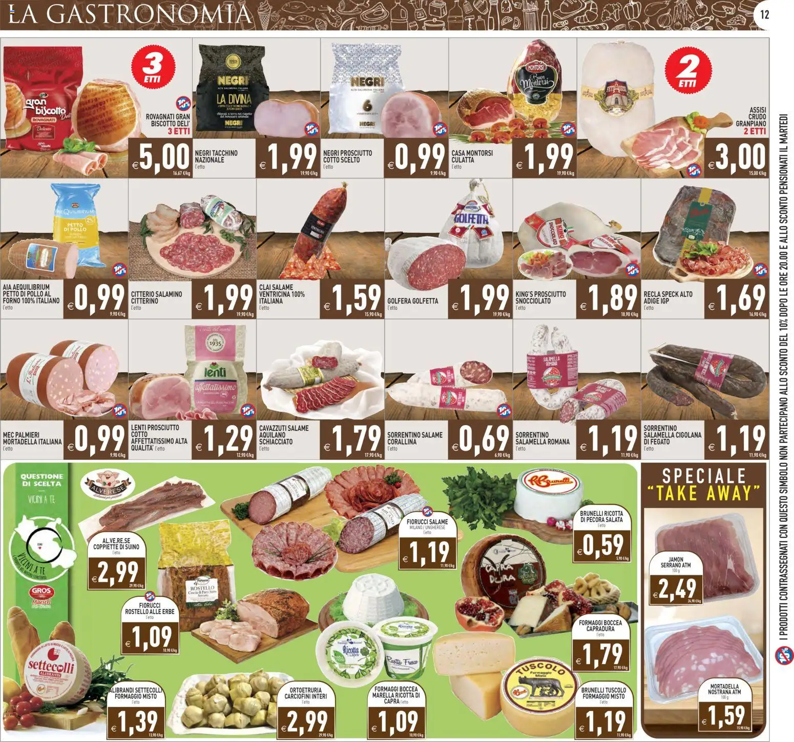 Volantino PIM Supermercati del 17.03.2026 | Pagina: 12 | Prodotti: Speck, Salame, Formaggio, Letto