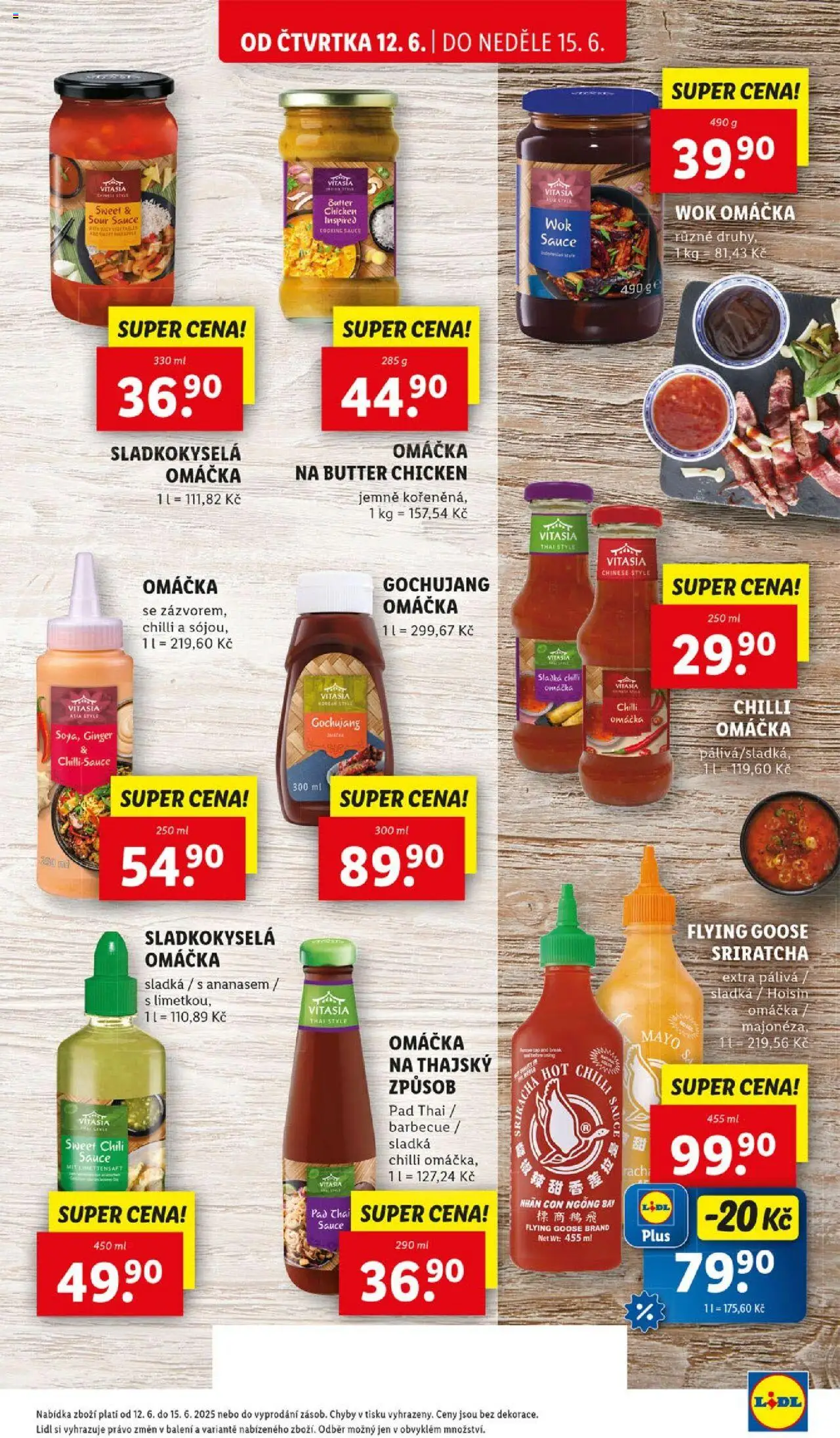 Lidl leták od 12.06.2025 | Strana: 21 | Produkty: Sladkokyselá omáčka, Sriracha, Butter chicken, Sriracha sauce
