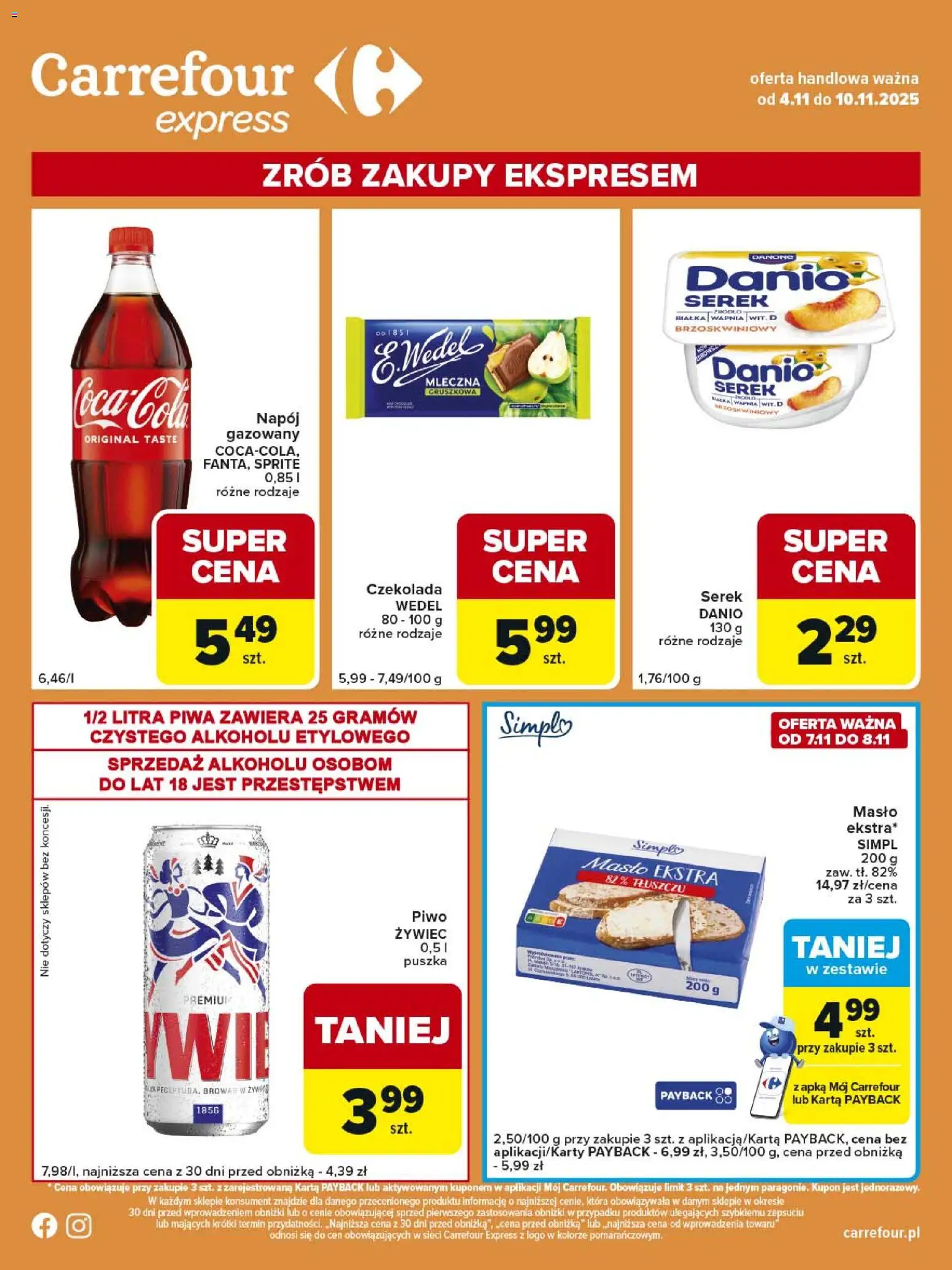Carrefour Gazetka - Express od 04.11.2025 | Strona: 2 | Produkty: Karta, Sprite, Masło, Piwo
