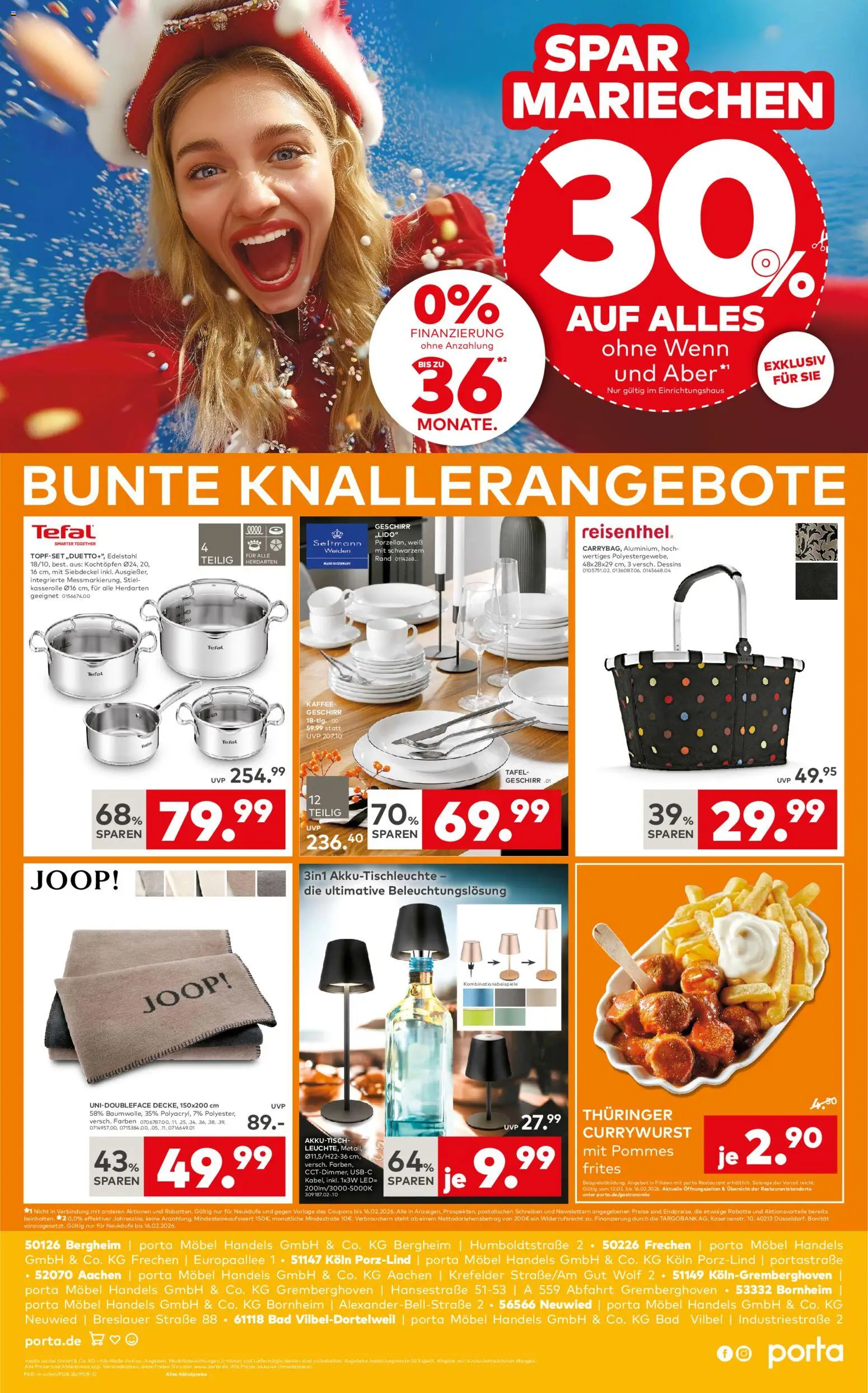 Porta! Das Spar-Mariechen präsentiert: 30% auf ALLES + riesiges Gewinnspiel - Aachen – gültig ab 12.02.2026 | Seite: 4 | Produkte: Kaffee, Bad, Pommes