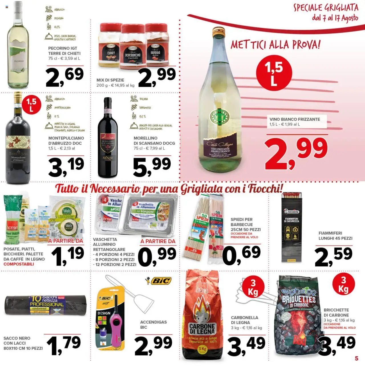 Volantino Todis del 07.08.2025 | Pagina: 5 | Prodotti: Caffè, Alluminio, Agnello, Macinato