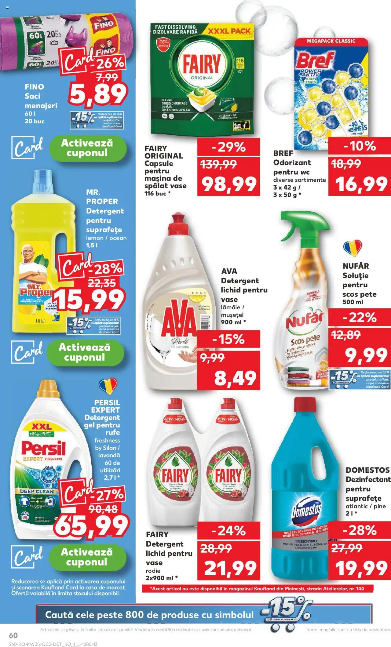 Kaufland RO akciós ujság - amely érvényes a következő dátumtól: 27.08.2025 | Oldal: 60 | Termékek: Persil, WC