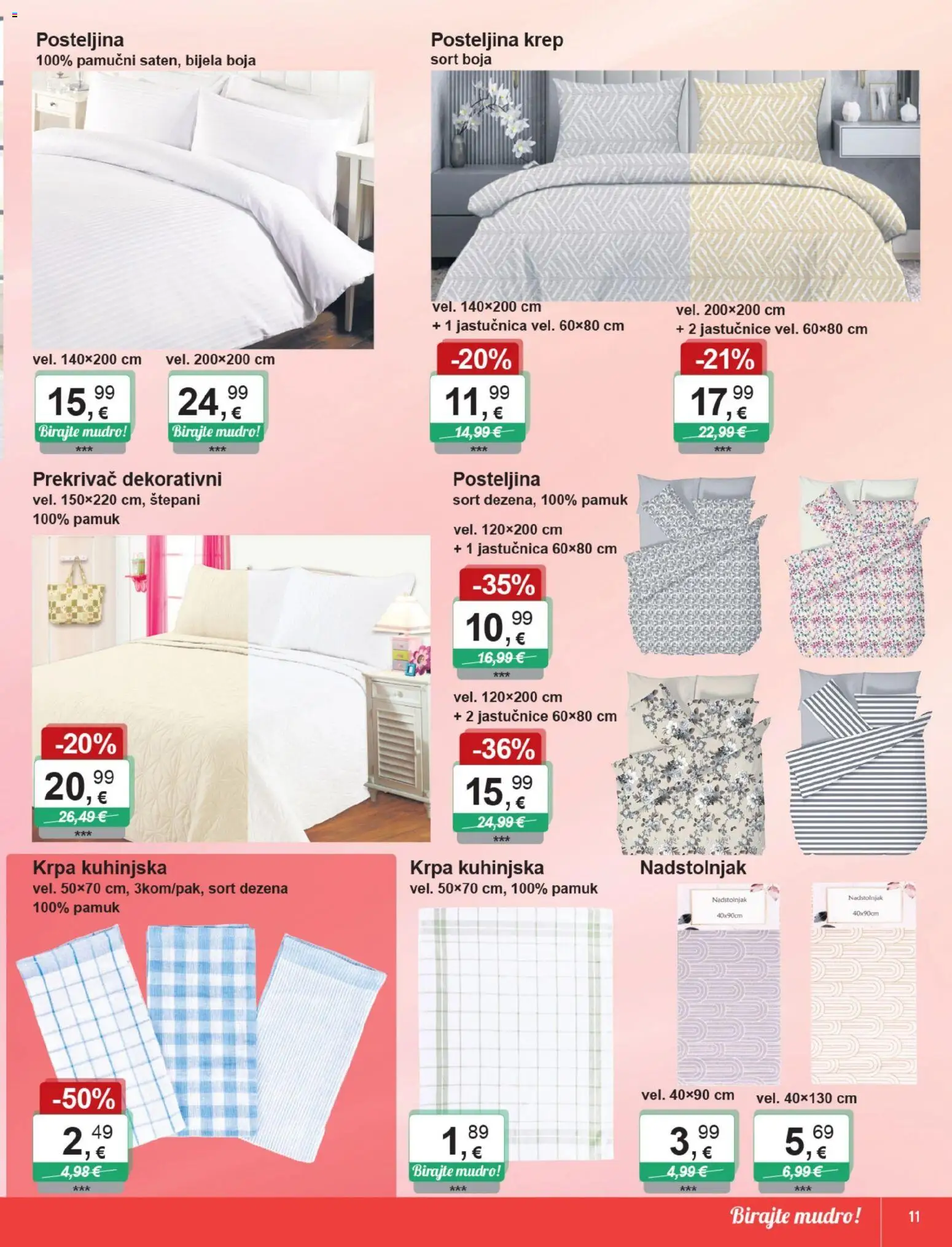 KTC katalog | vrijedi od 12.11.2025 | Stranica: 11 | Proizvodi: Krpa, Jastučnica, Posteljina