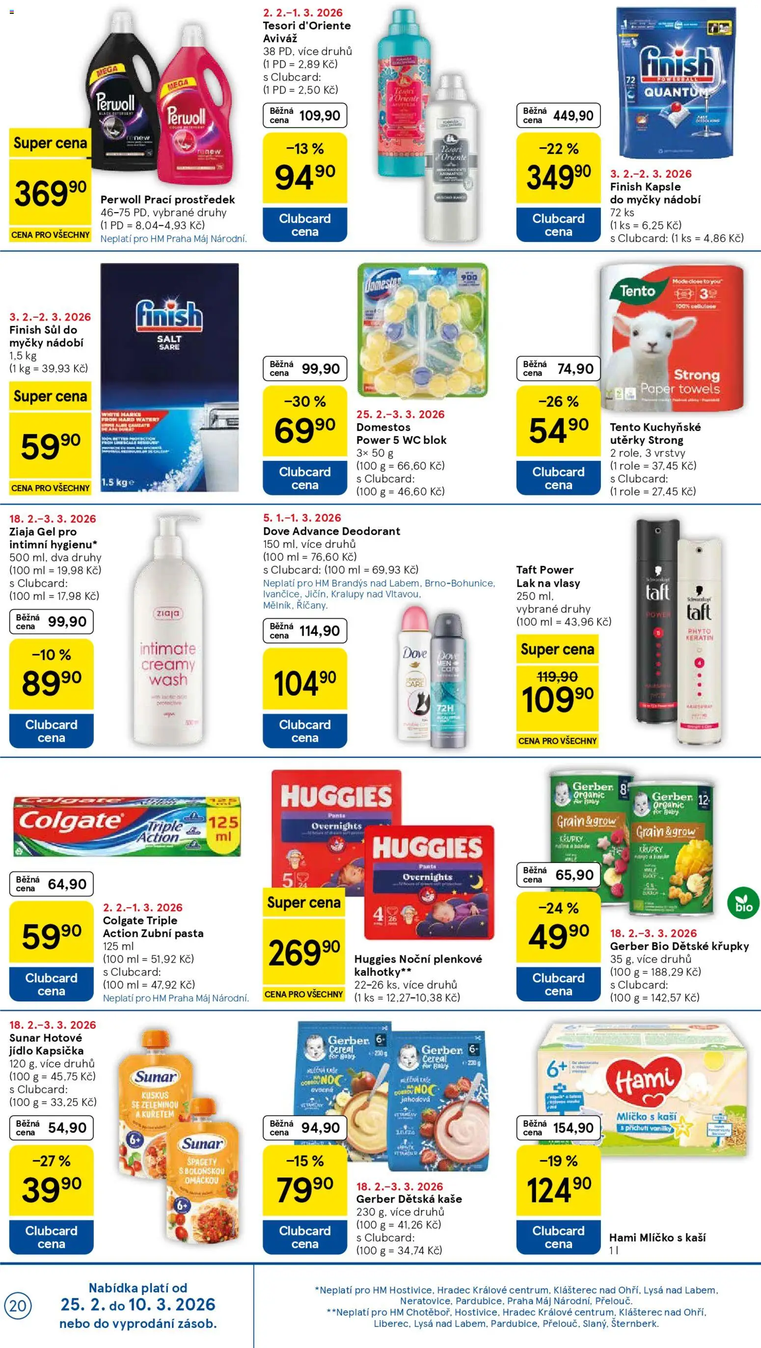 Tesco leták - Hypermarket od 25.02.2026 | Strana: 20 | Produkty: Nádobí, Špagety, Kuskus, Perwoll