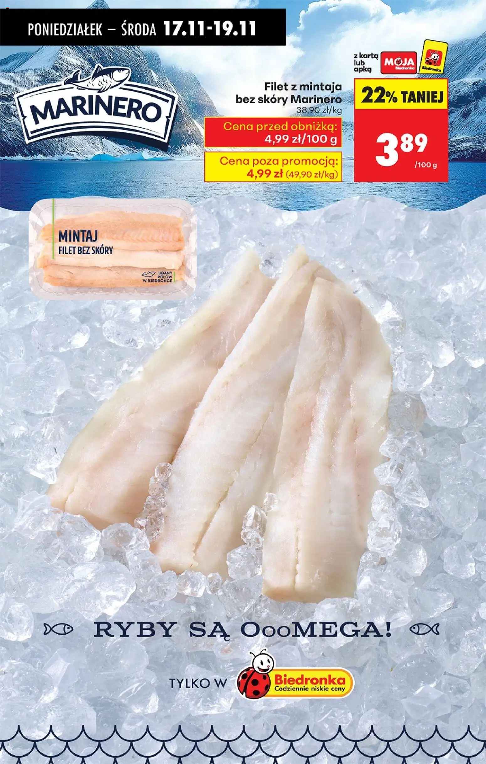 Biedronka gazetka od 17.11.2025 | Strona: 37 | Produkty: Karta, Mintaj, Ryby