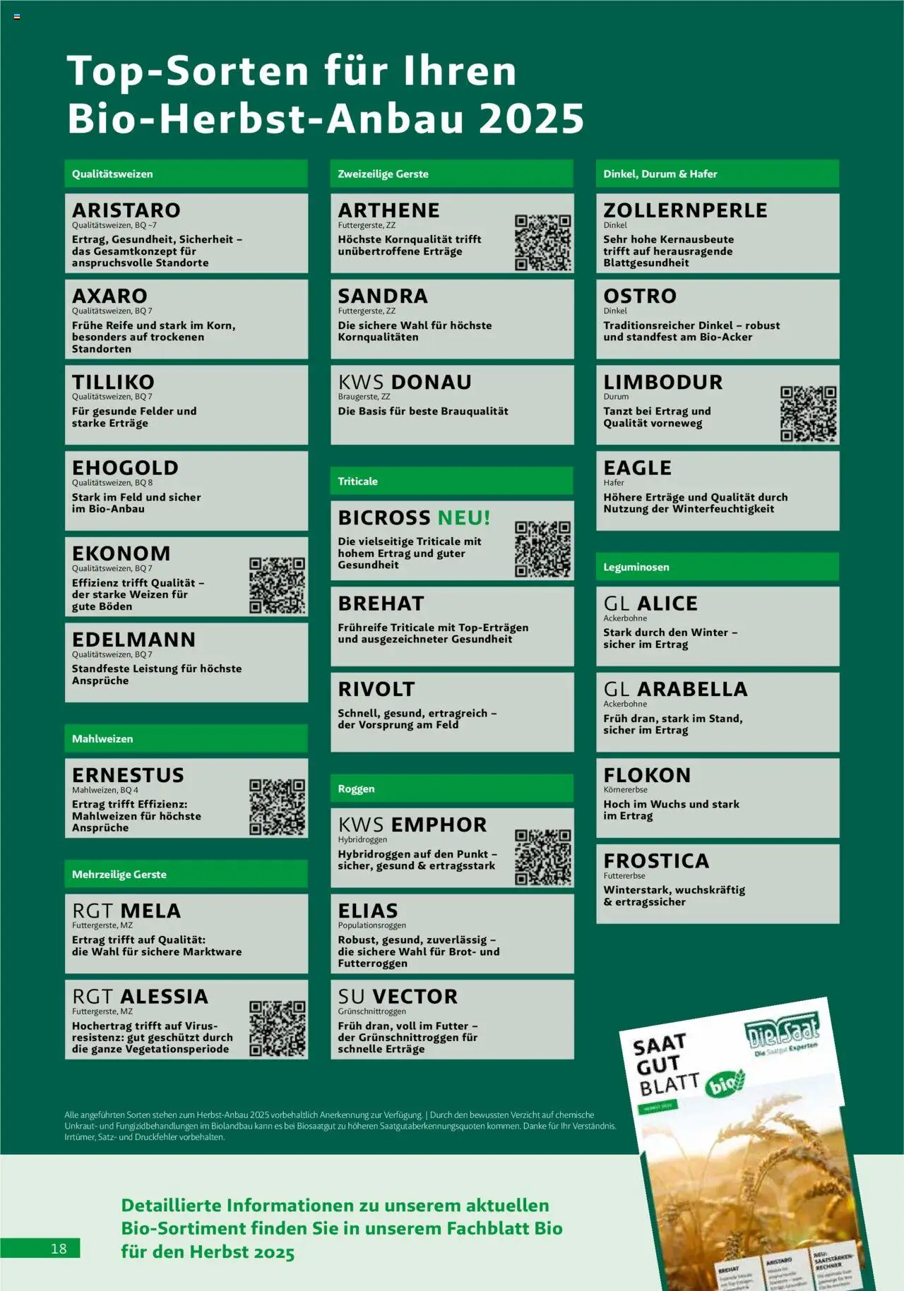 Lagerhaus Saatzeitung Herbst Trockengebiet gültig ab 01.09.2025 | Seite: 18 | Produkte: Brot