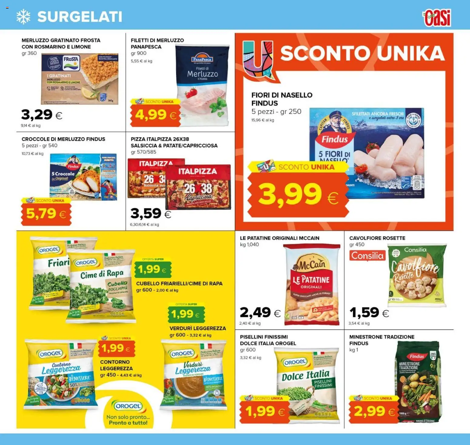 Volantino Oasi del 03.01.2026 | Pagina: 9 | Prodotti: Minestrone, Pizza, Limone, Cavolfiore