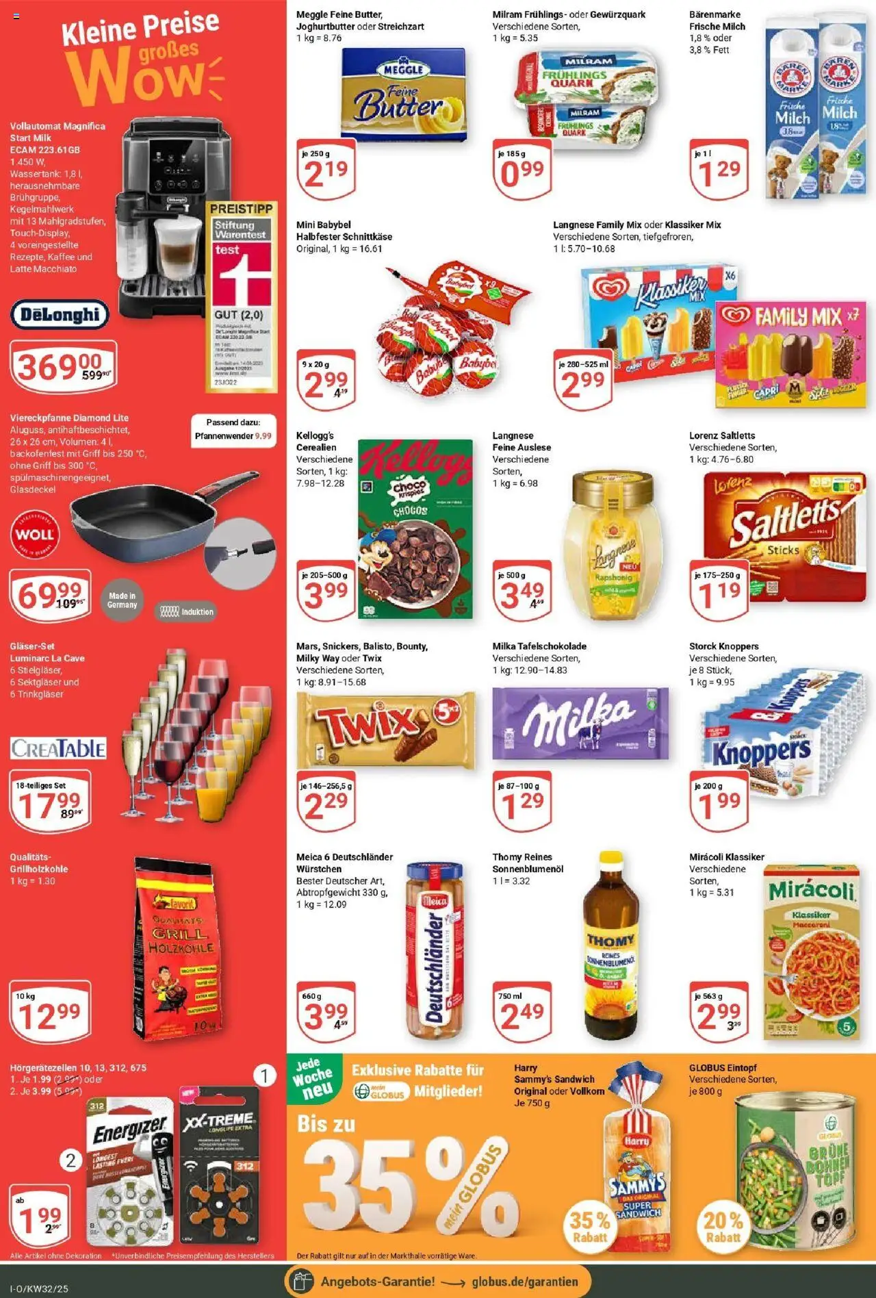 Globus prospekt Idar-Oberstein	 - gültig ab dem 03.08.2025 | Seite: 2 | Produkte: Quark, Meica, Twix, Babybel