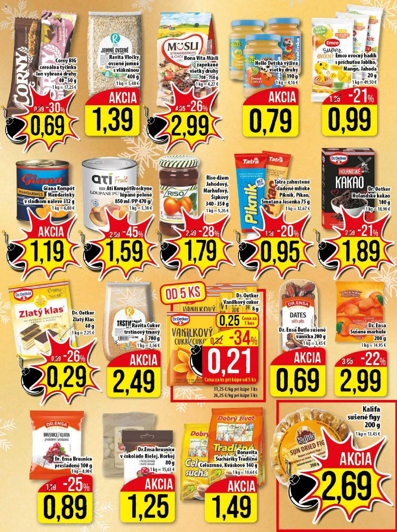 Nové Klas akcie – leták je platný od 15.12.2023 | Strana: 16 | Produkty: Mlieko, Mandarinky, Vločky, Marhule