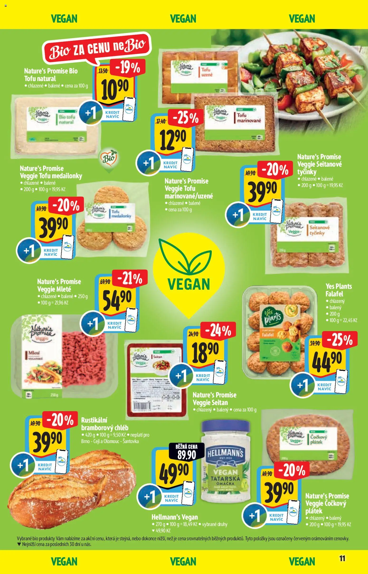 Albert katalog - Hypermarket od 22.04.2026 | Strana: 11 | Produkty: Falafel, Seitan, Hellmann's, Tatarská omáčka