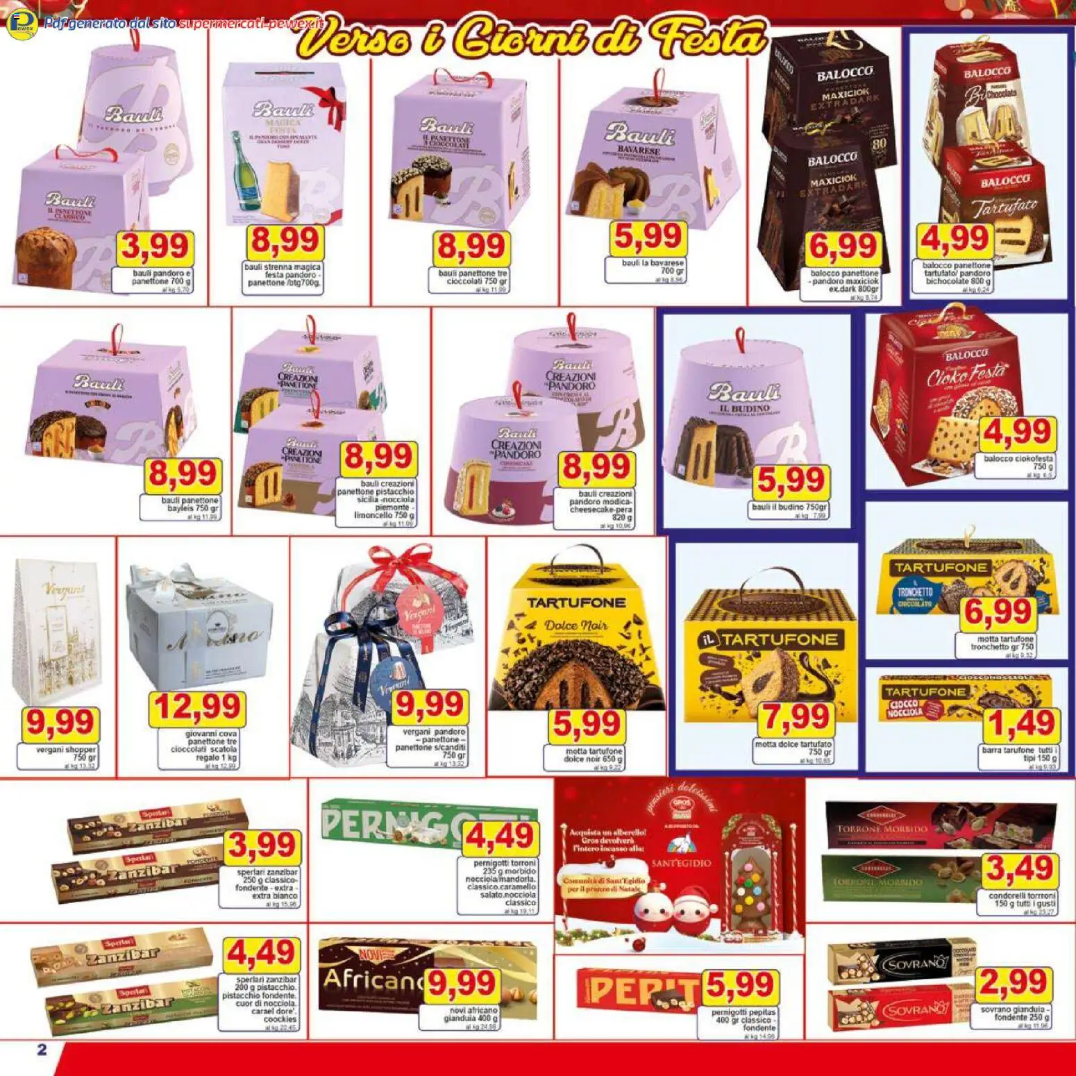 Volantino Pewex del 16.12.2025 | Pagina: 2 | Prodotti: Panettone, Limoncello, Budino, Scatola