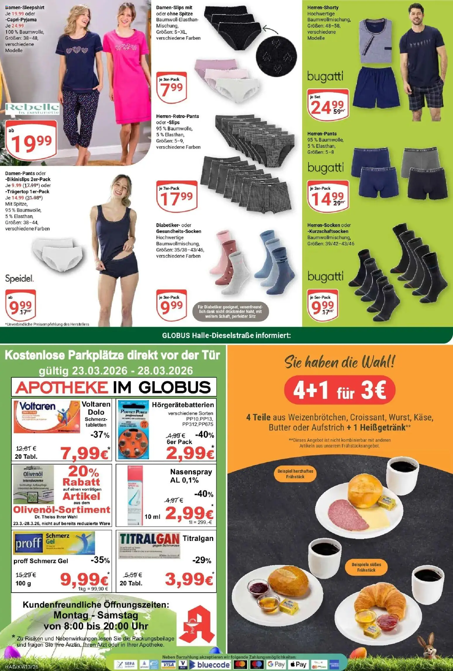 Globus prospekt Halle (saale)	 – gültig ab 23.03.2026 | Seite: 29 | Produkte: Butter, Olivenol, Tür, Uhr