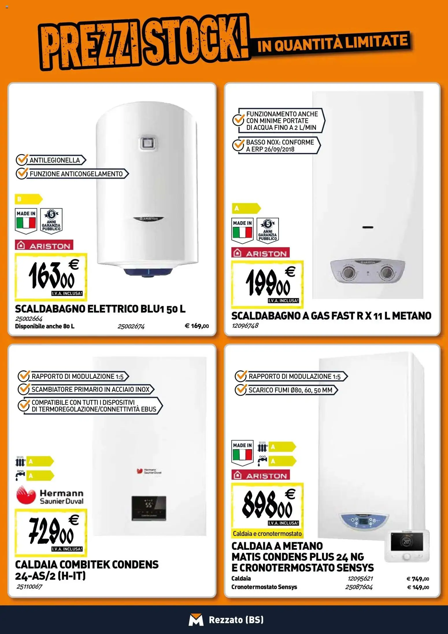 Volantino TECNOMAT del 22.01.2026 | Pagina: 7 | Prodotti: Scaldabagno, Caldaia, Acqua