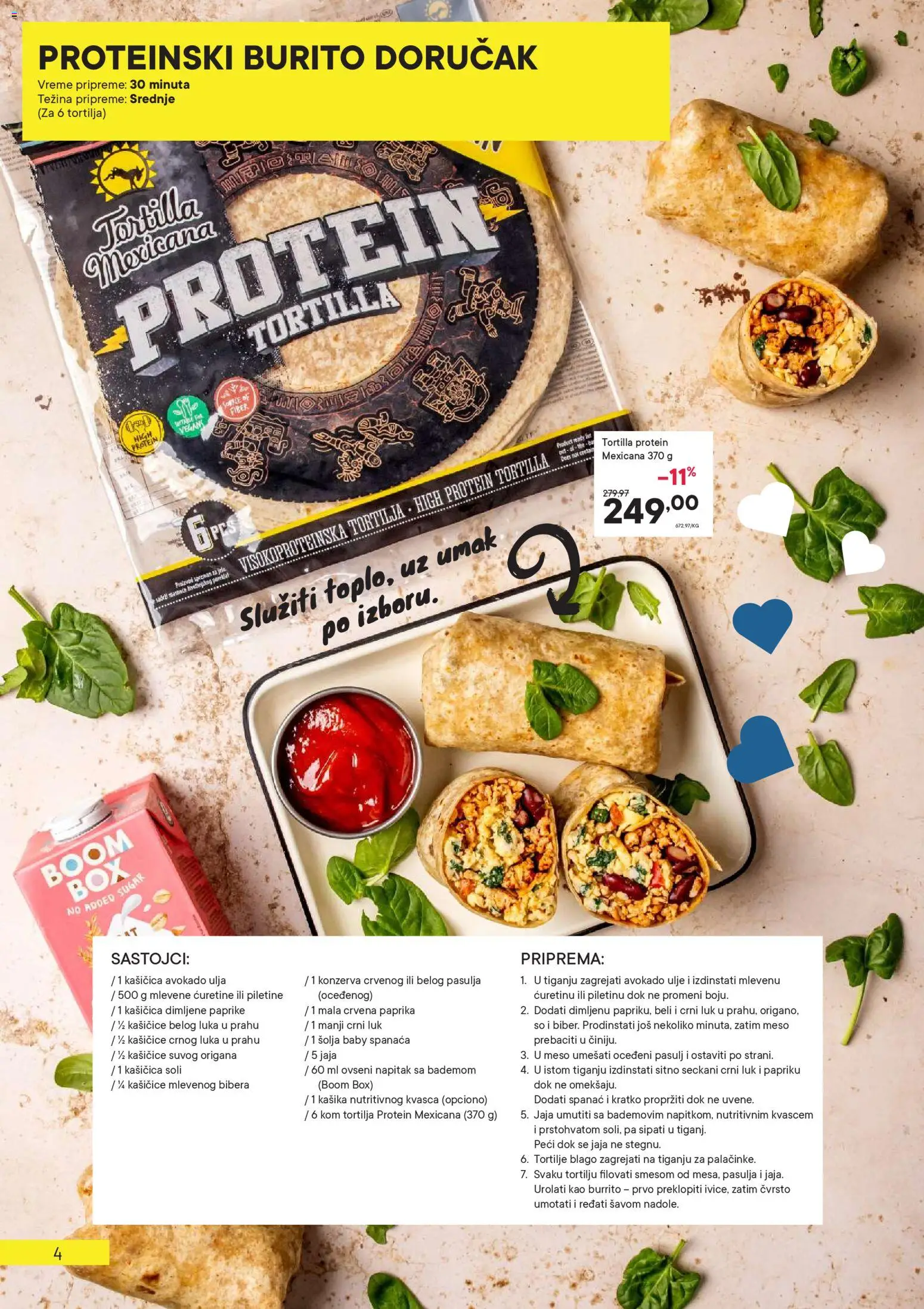 PerSu katalog - važi od 24.02.2026 | Strana: 4 | Proizvode: Spanać, Pasulj, Tortilja, So