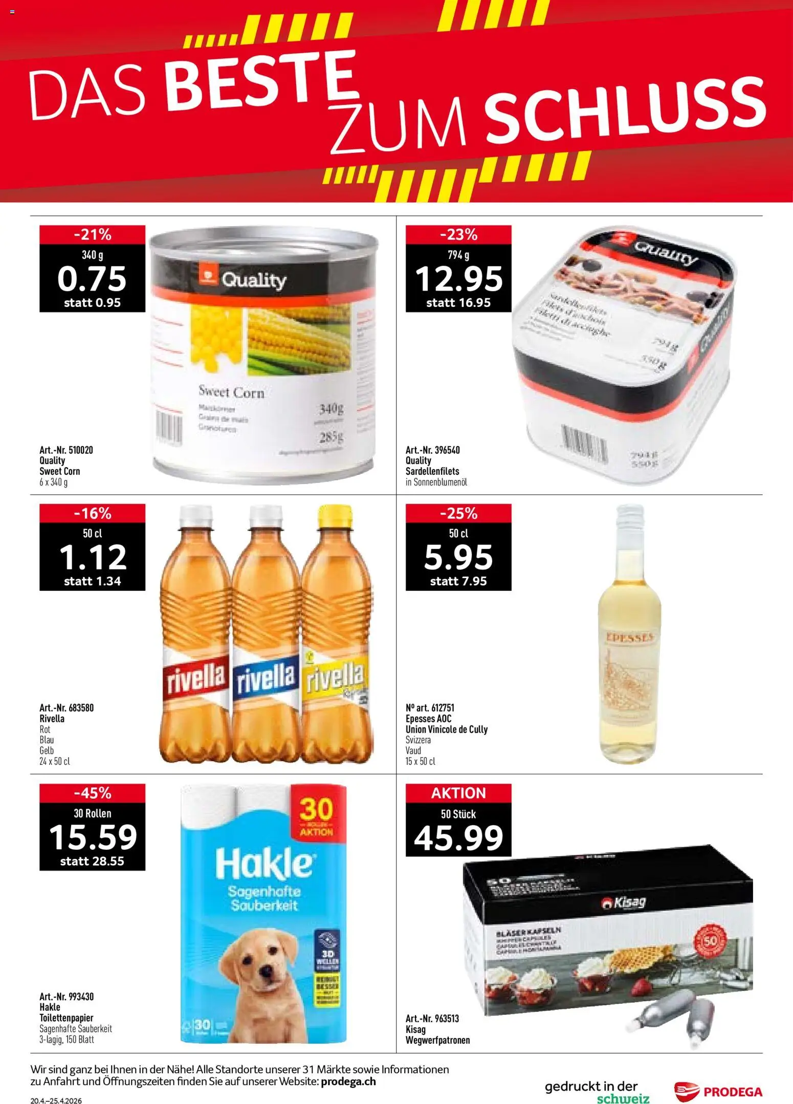 Prodega aktionen – gültig ab 20.04.2026 | Seite: 36 | Produkte: Toilettenpapier