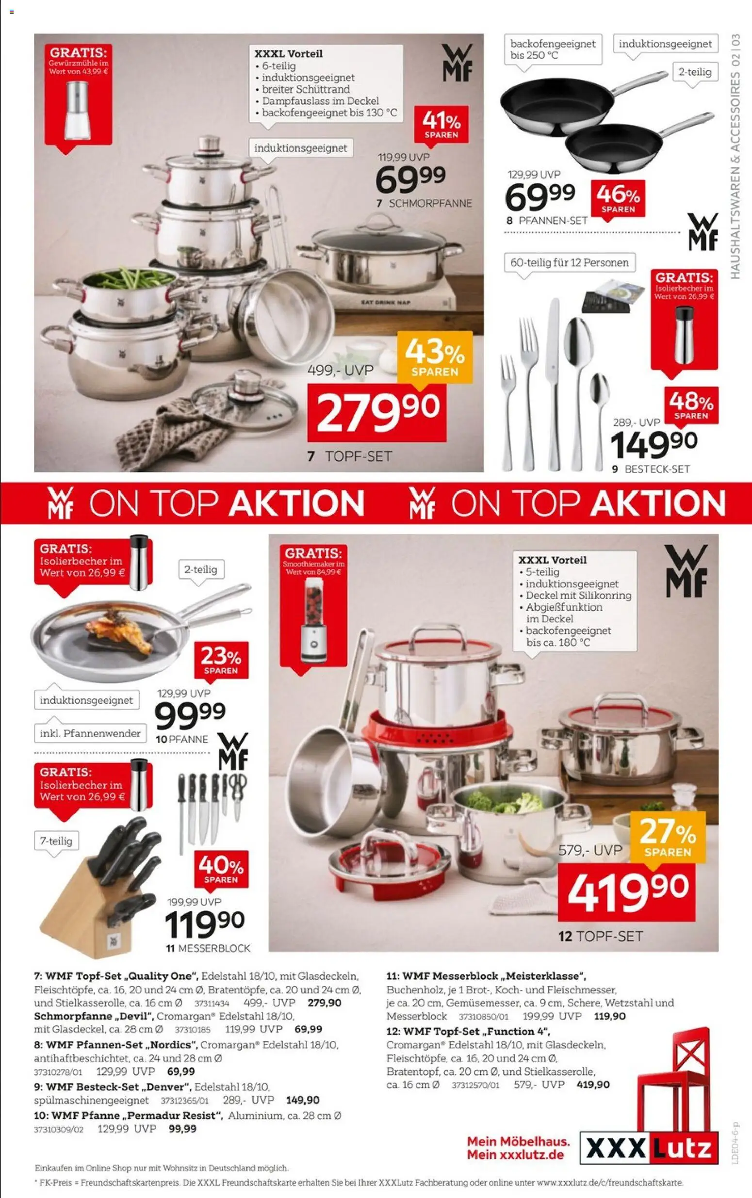 XXXLutz WMF Aktion – gültig ab 29.03.2026 | Seite: 3 | Produkte: Top