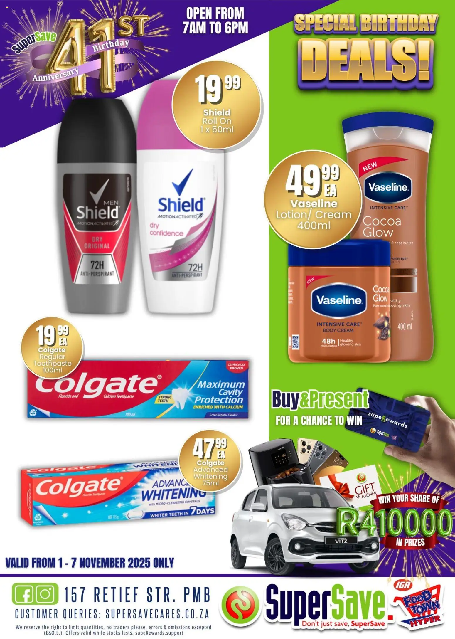 New Super Save catalogue – valid from 31.10.2025 | Page: 33 | Products: Butter, Body cream, Antiperspirant, Toothpaste