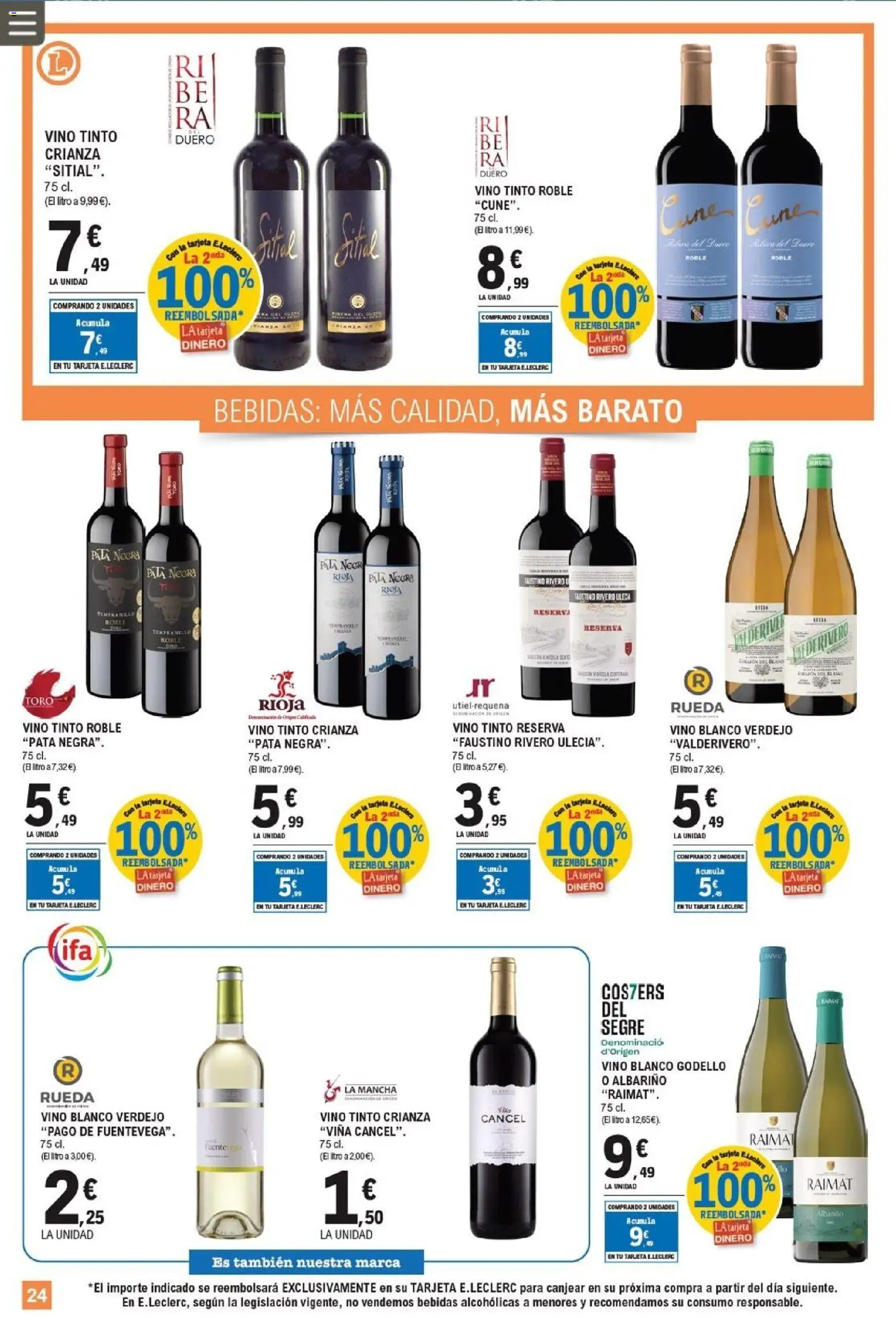 E.Leclerc folleto │ válido desde el 08.04.2026 | Página: 24 | Productos: Vino