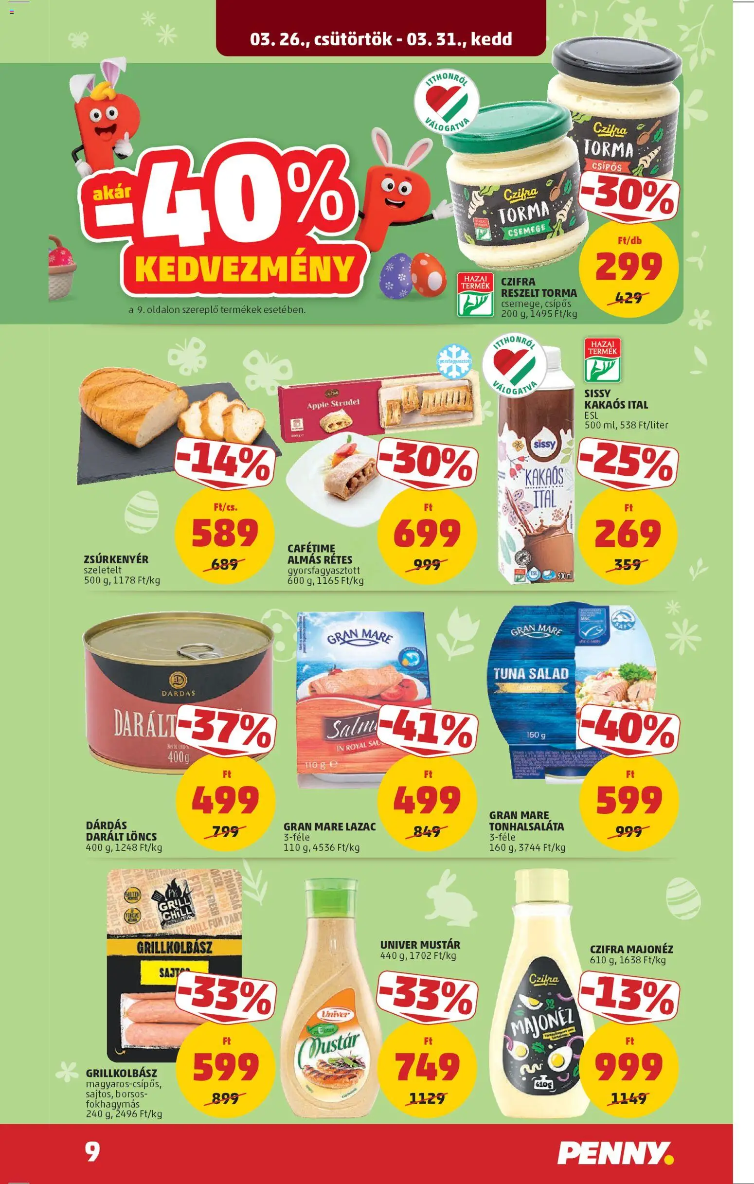 PENNY akciós ujság - amely érvényes a következő dátumtól: 26.03.2026 | Oldal: 13