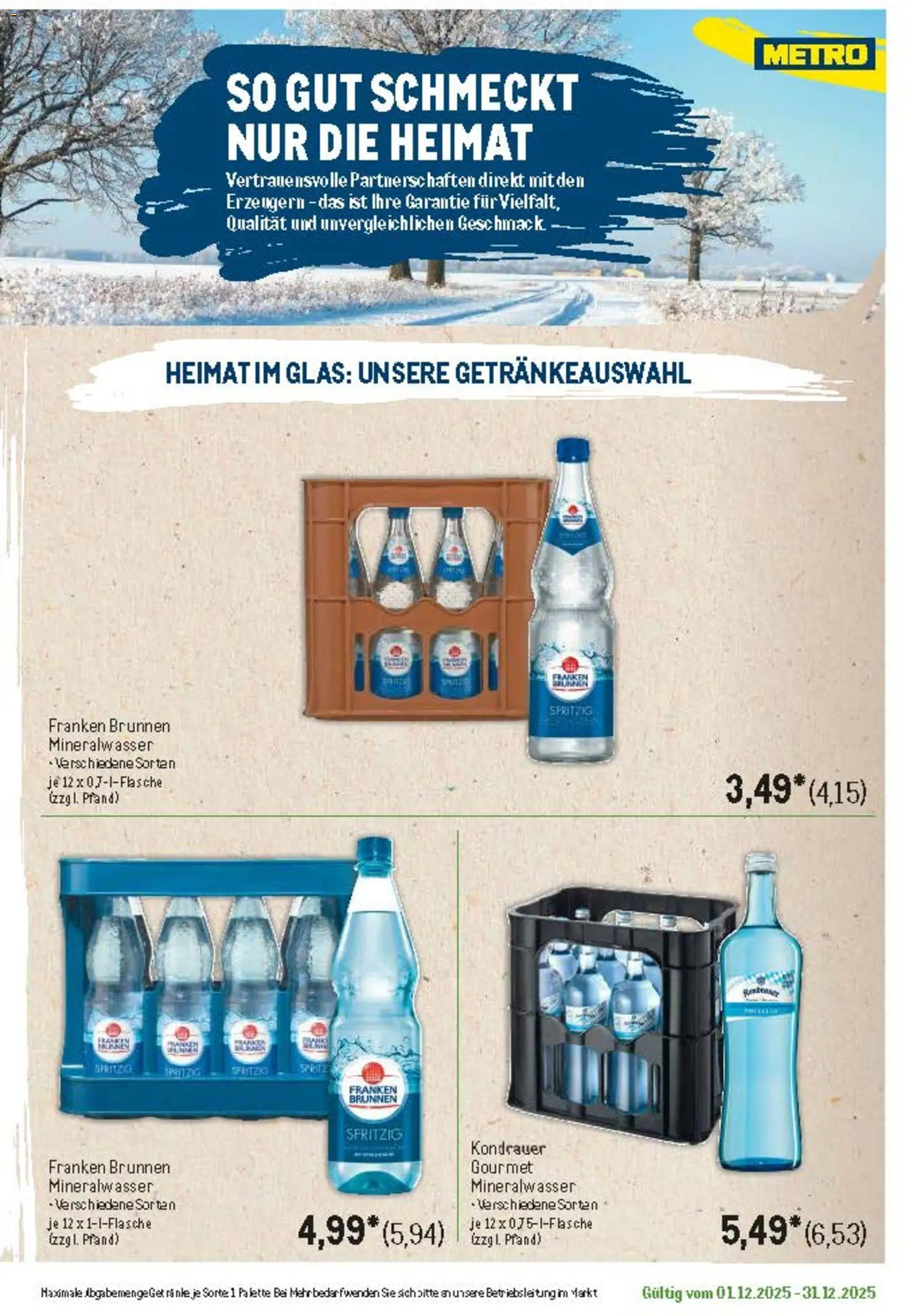 Metro Regionaler Flyer – gültig ab 01.12.2025 | Seite: 24 | Produkte: Mineralwasser
