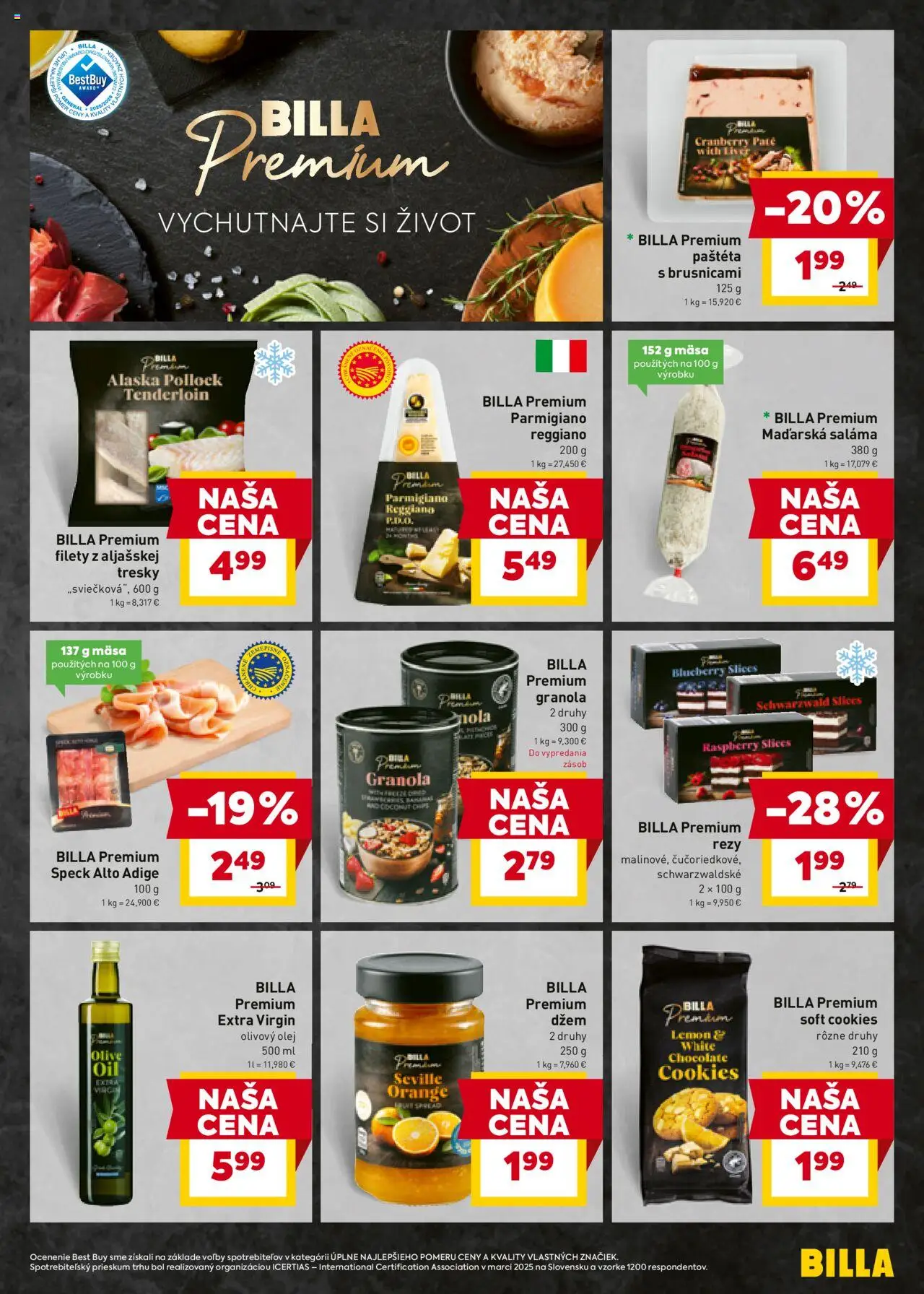 Nové Billa akcie – leták je platný od 22.10.2025 | Strana: 11 | Produkty: Olej, Saláma, Olivový olej