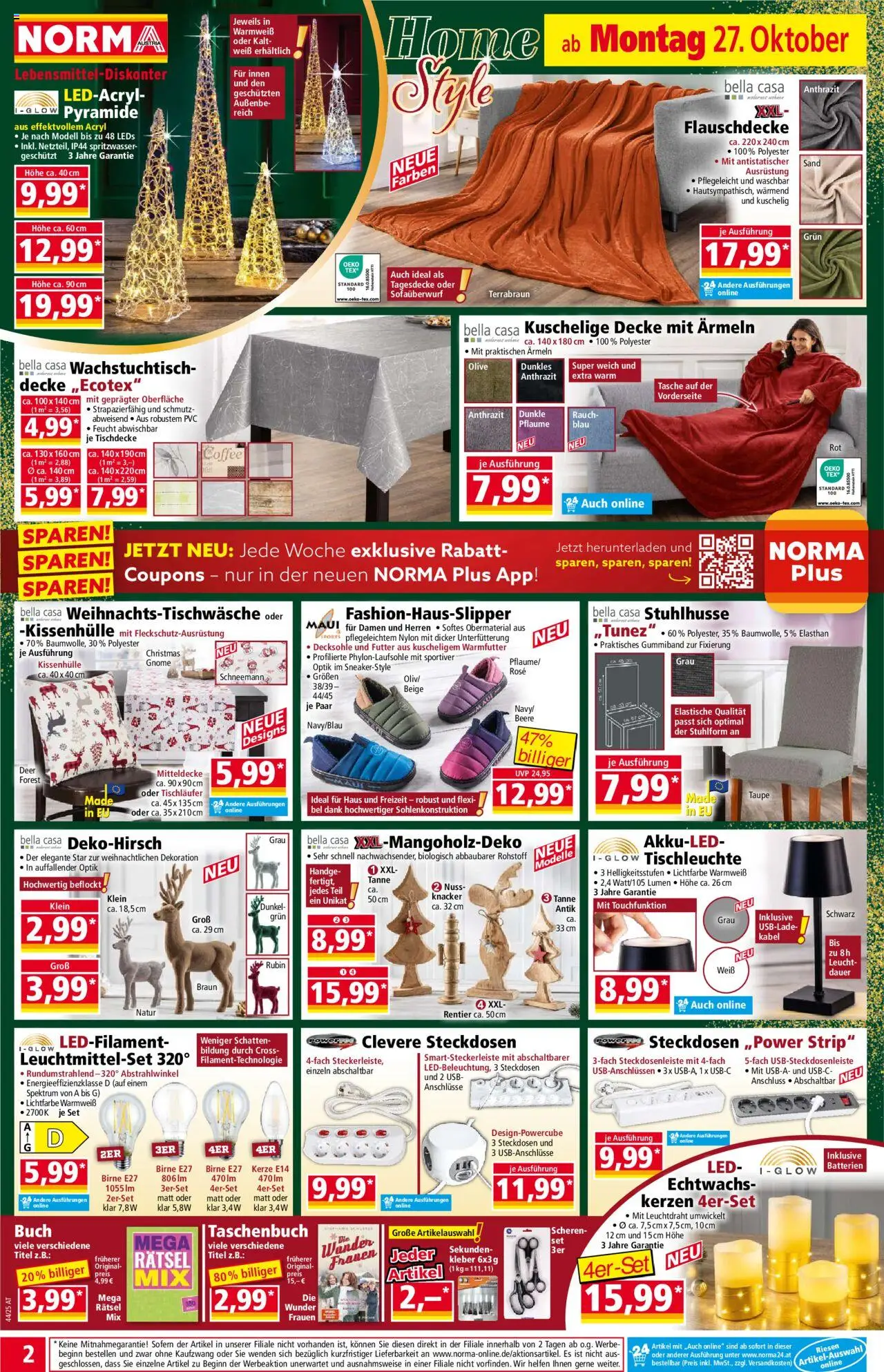 Norma Flugblatt gültig ab 27.10.2025 | Seite: 3 | Produkte: Kabel, Tasche, USB, Decke
