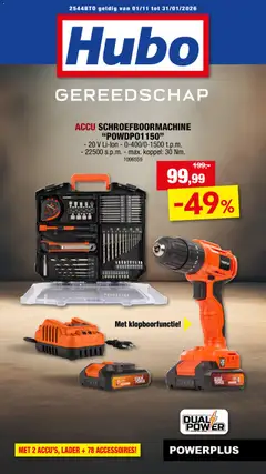 Hubo folder - Voorbeeld van een folder van Hubo, geldig van 01.11.2025