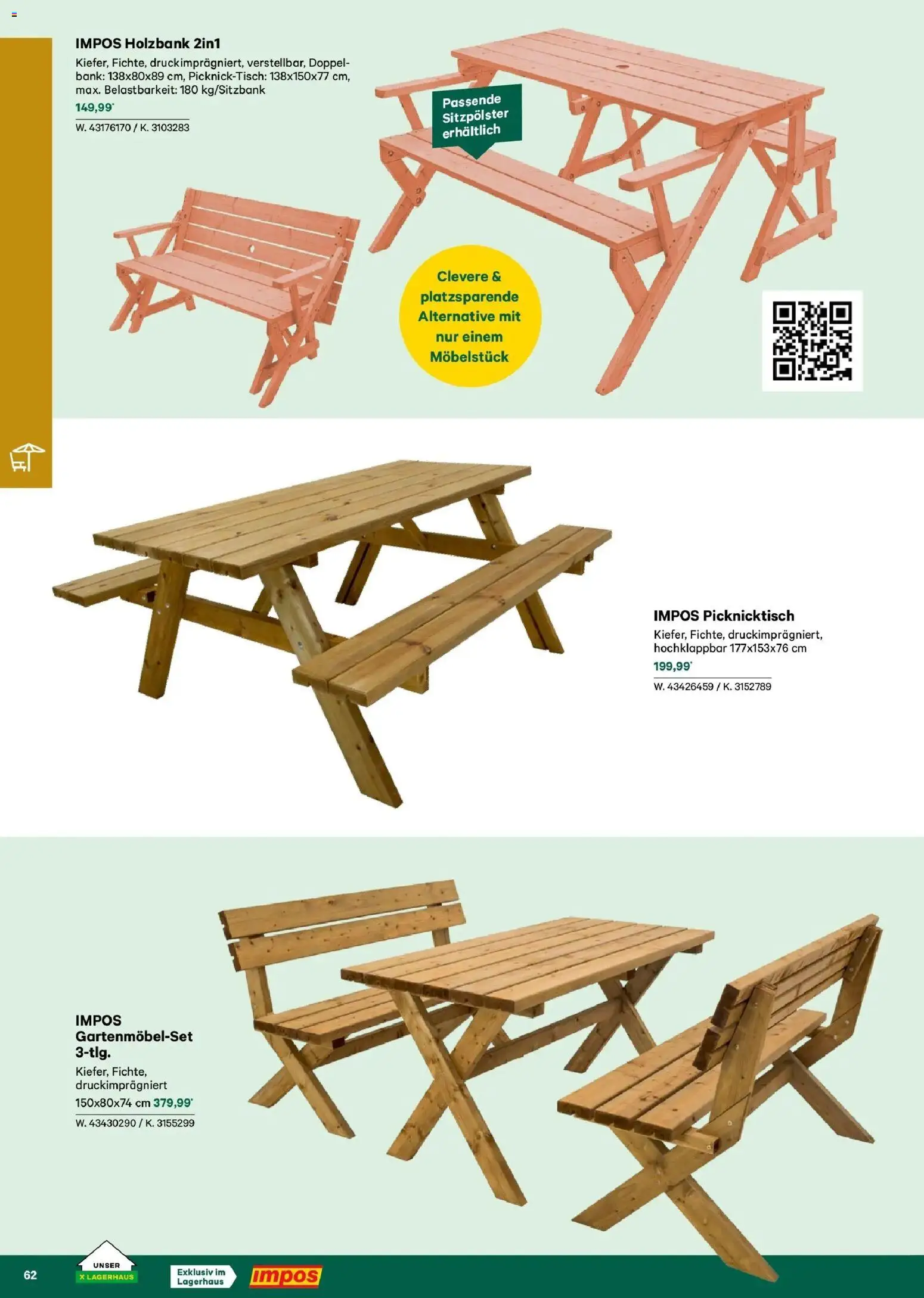 Lagerhaus Garten & Freizeit Katalog 2026 - Schweiggers, Bad Aussee  gültig ab 01.03.2026 | Seite: 62