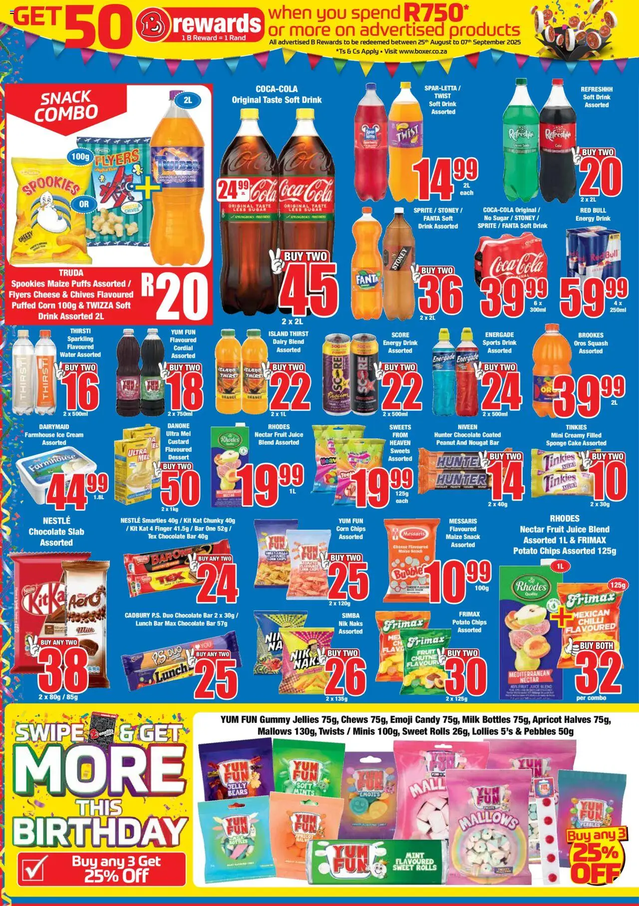 Boxer - Eastern Cape Selected Stores - Specials │ valid from 11.08.2025 | Page: 4 | Products: Juice, Sprite, Stoney, Ice cream