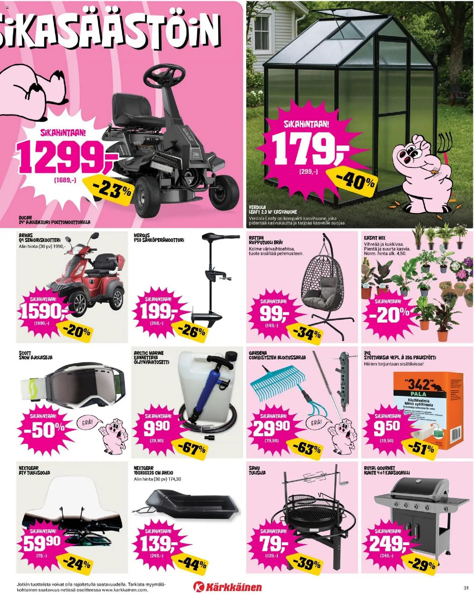 Kärkkäinen tarjoukset – voimassa 08.04.2026 alkaen | Sivu: 31 | Tuotteet: Kasvihuone