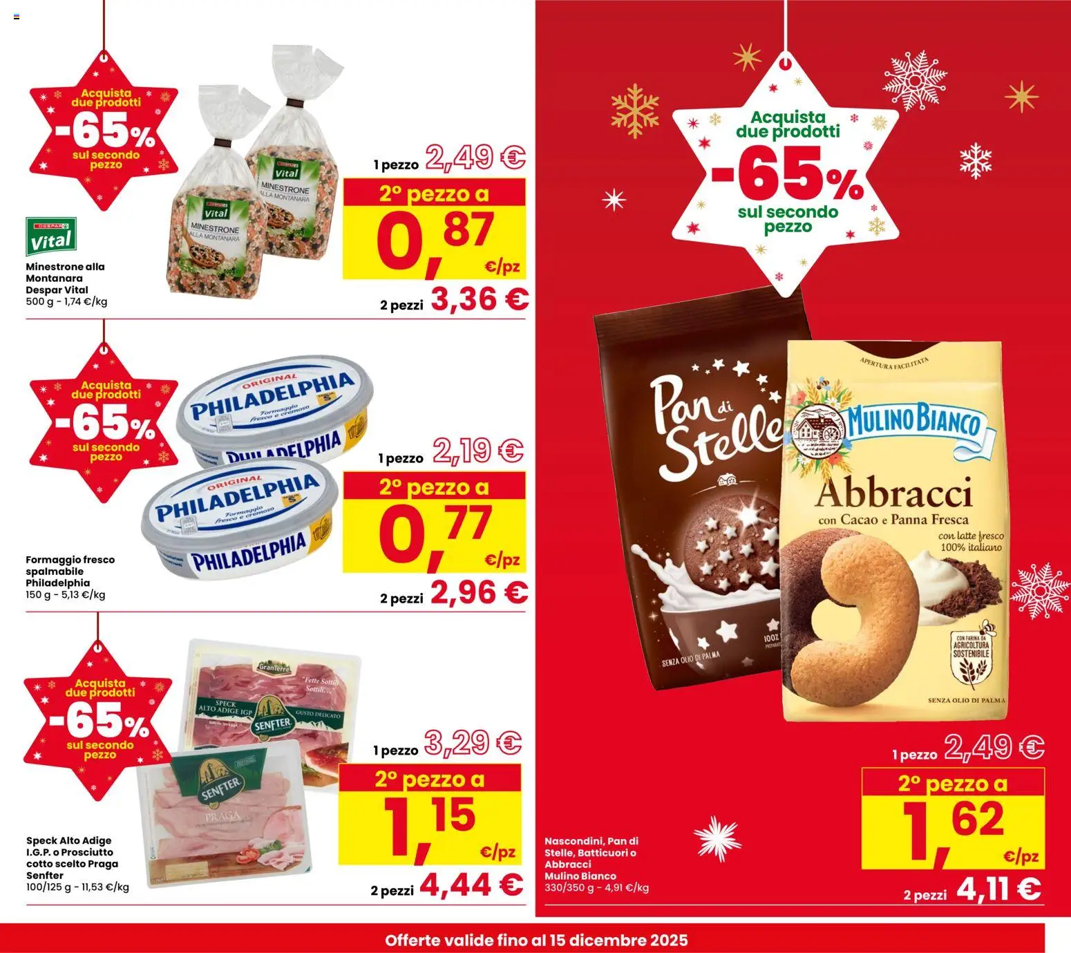 Volantino Despar del 11.12.2025 | Pagina: 21 | Prodotti: Speck, Olio, Farina, Cacao