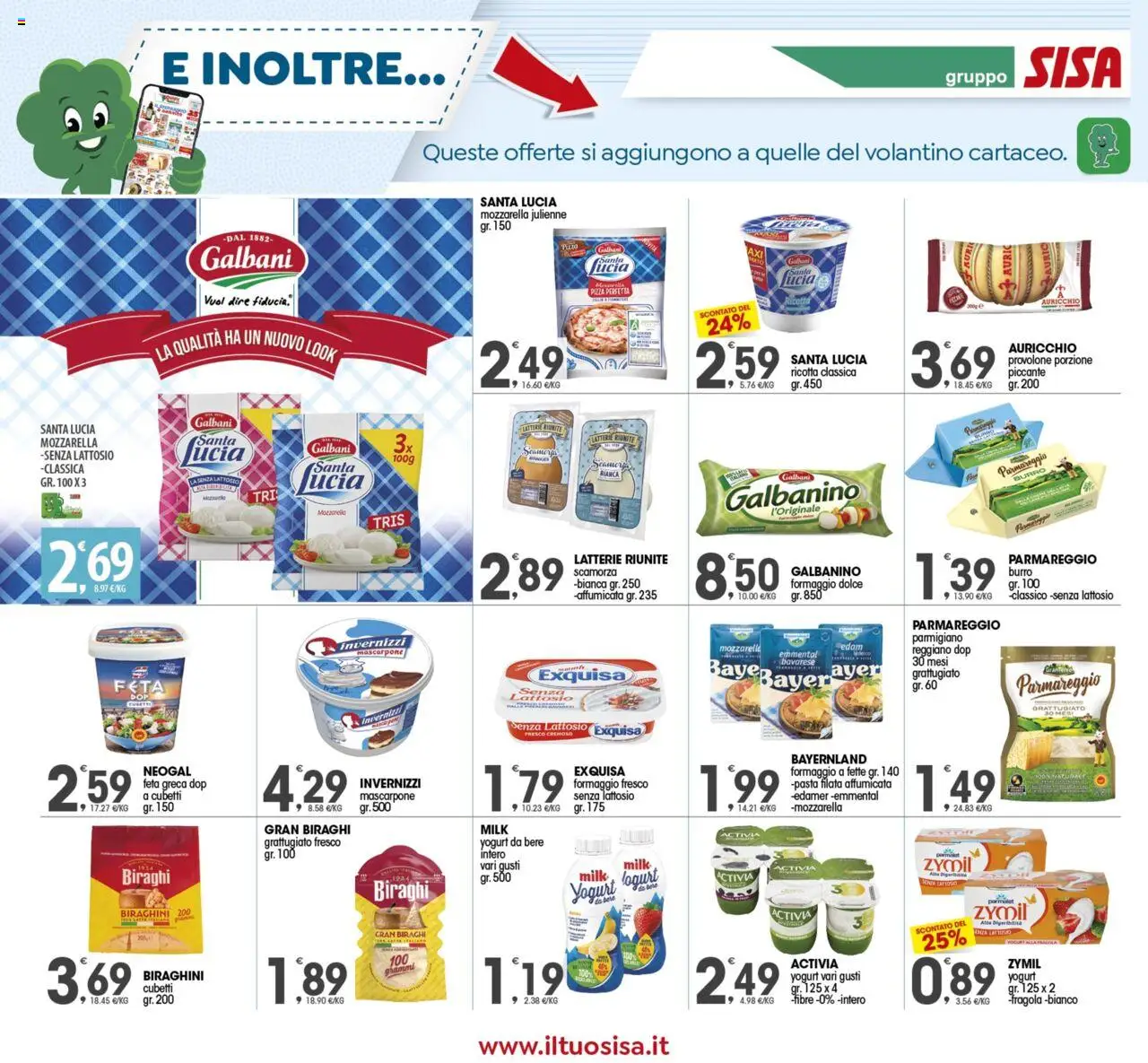 Volantino SISA del 08.08.2025 | Pagina: 12 | Prodotti: Pizza, Mozzarella, Tonno, Parmigiano