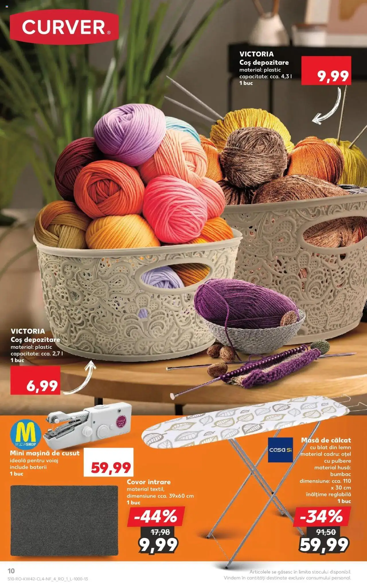 Noul catalog Kaufland – valabil de la 15.10.2025 | Pagină: 10 | Produse: Masă, Covor, Baterii, Masă de călcat