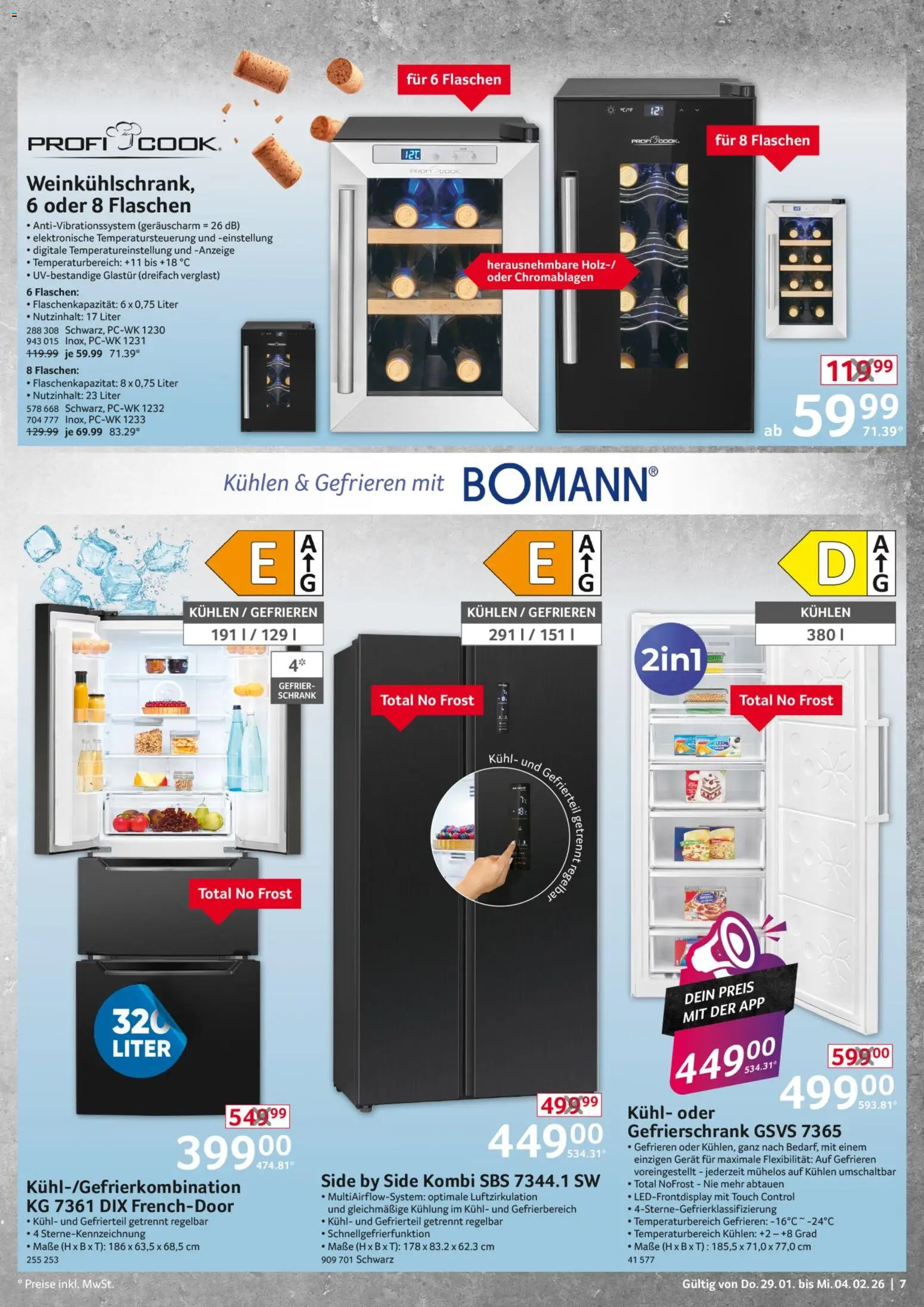 Selgros  Non Food – gültig ab 29.01.2026 | Seite: 7 | Produkte: Gefrierschrank, Schrank