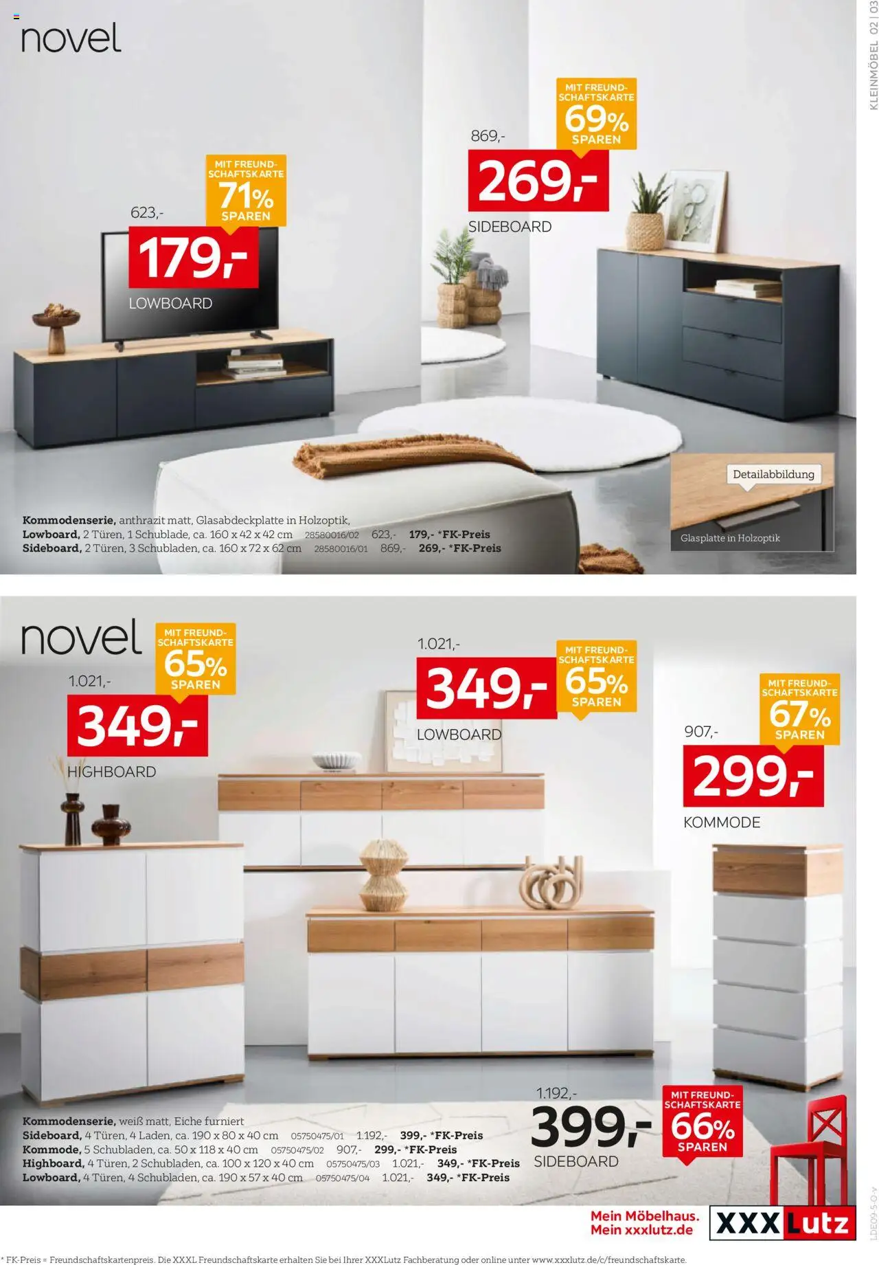 XXXL Lutz  Aufbewahrung & Deko – gültig ab 15.09.2025 | Seite: 3 | Produkte: Sideboard, Lowboard, HIghboard, Kommode