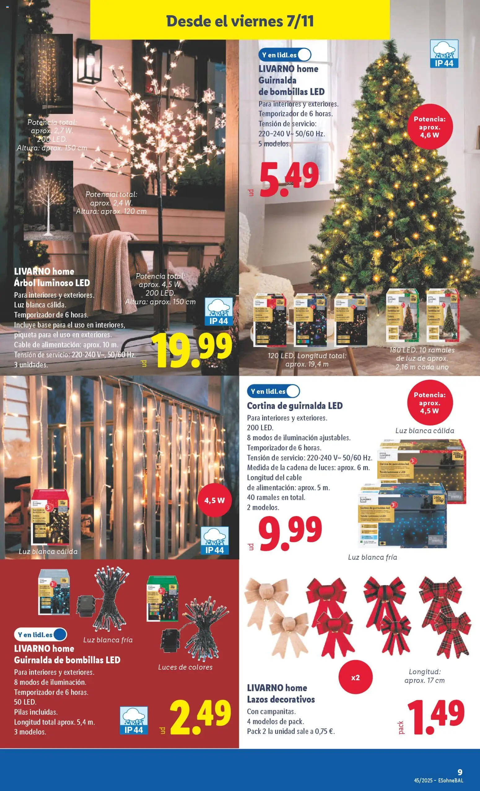 Lidl folleto de bazar │ válido desde el 03.11.2025 | Página: 19 | Productos: Cortina, Cable, Galette de chaise