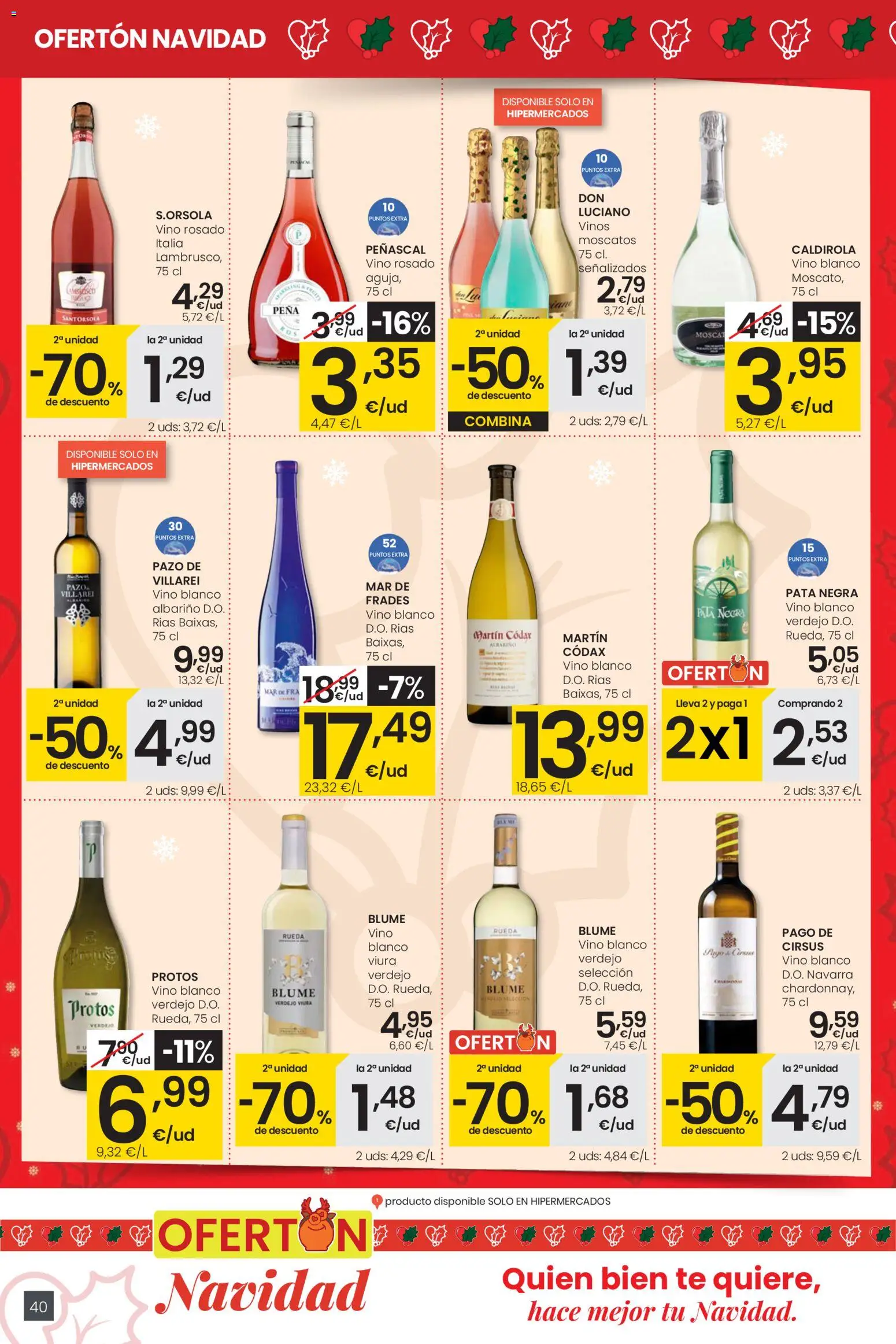 Eroski - Ofertón Navidad  │ válido desde el 27.11.2025 | Página: 40 | Productos: Vino rosado, Vino, Té