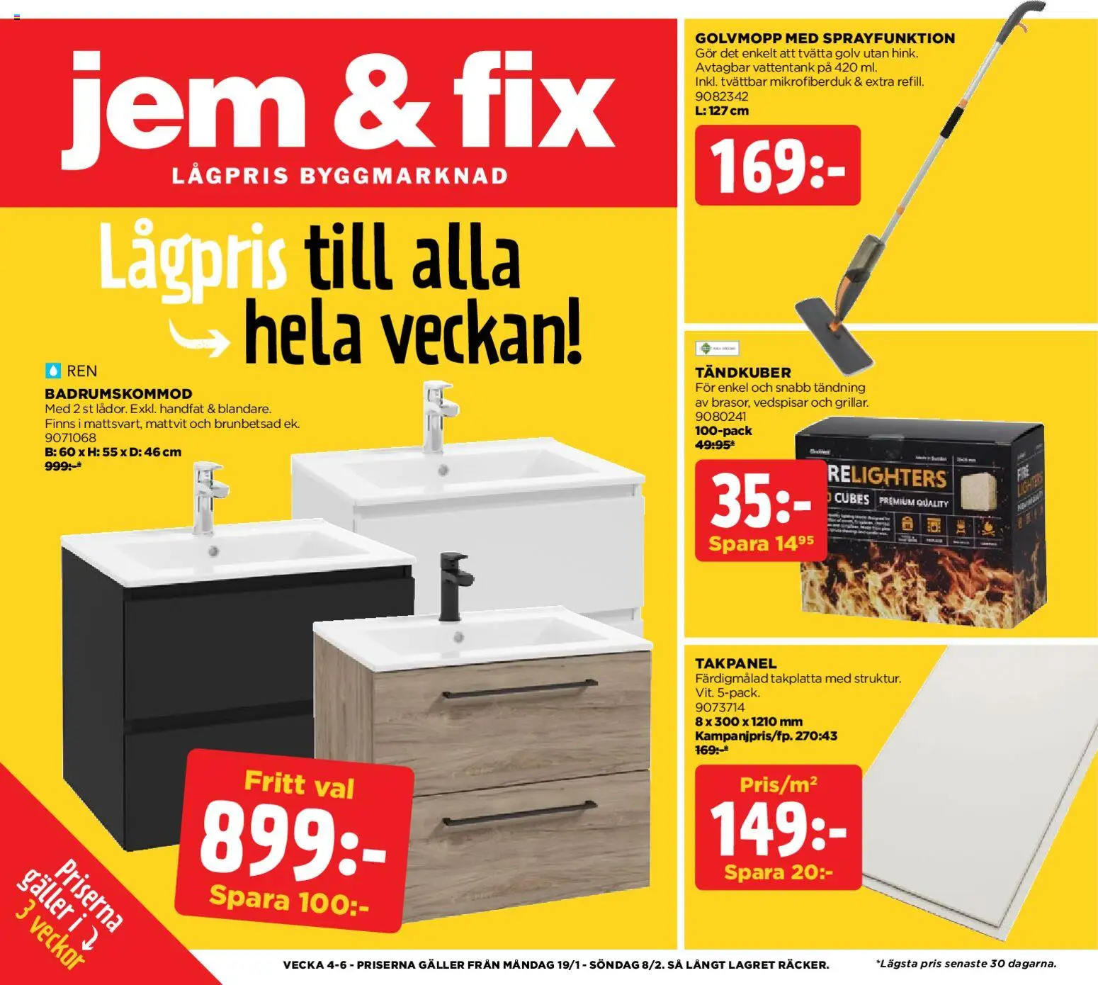 Jem & Fix reklamblad aktuell från 19.01.2026 | Sida: 1 | Produkter: Galler, Golvmopp