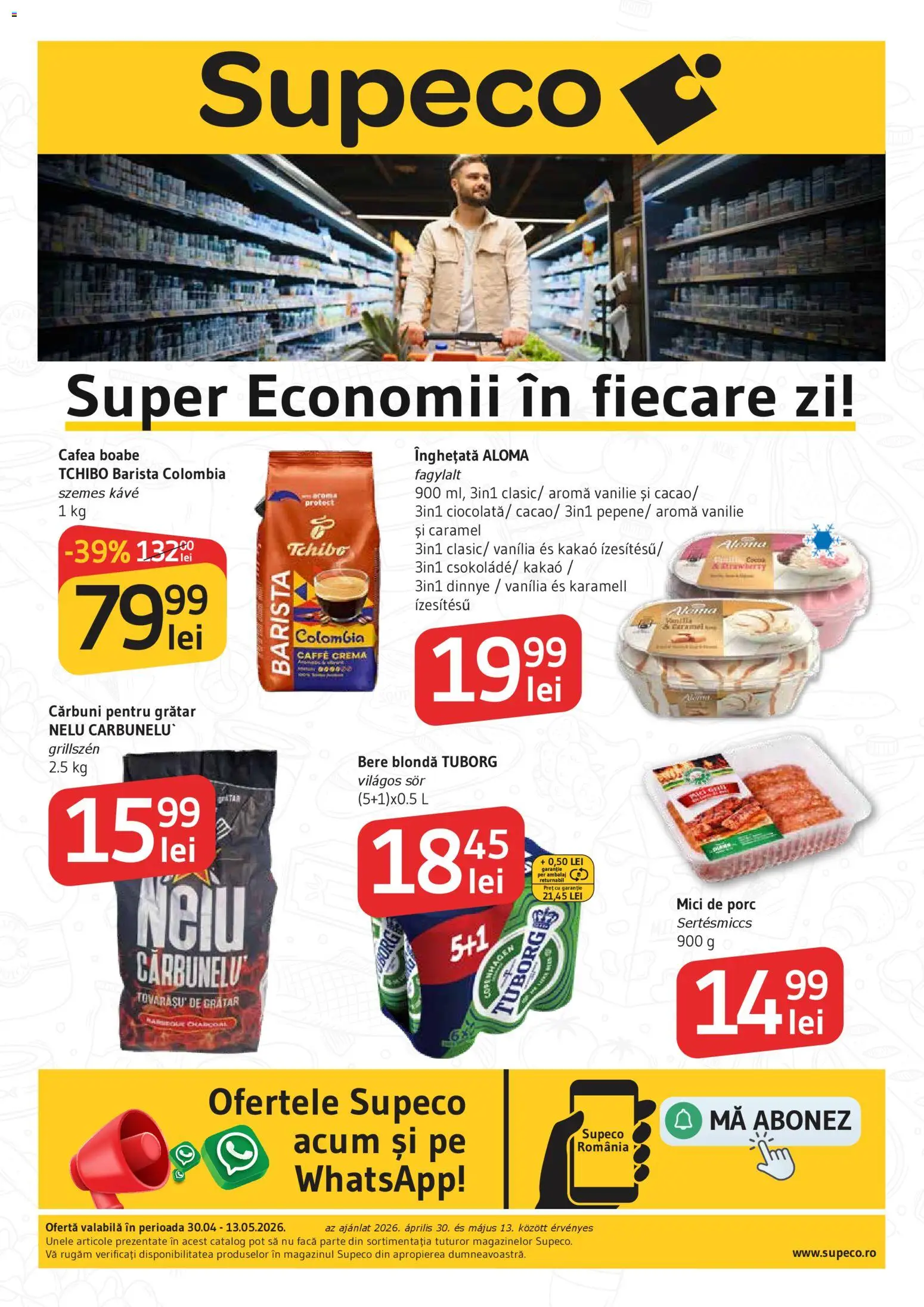 Noul catalog Supeco – valabil de la 30.04.2026 | Pagină: 1 | Produse: Grătar, Mici, Cremă, Cafea