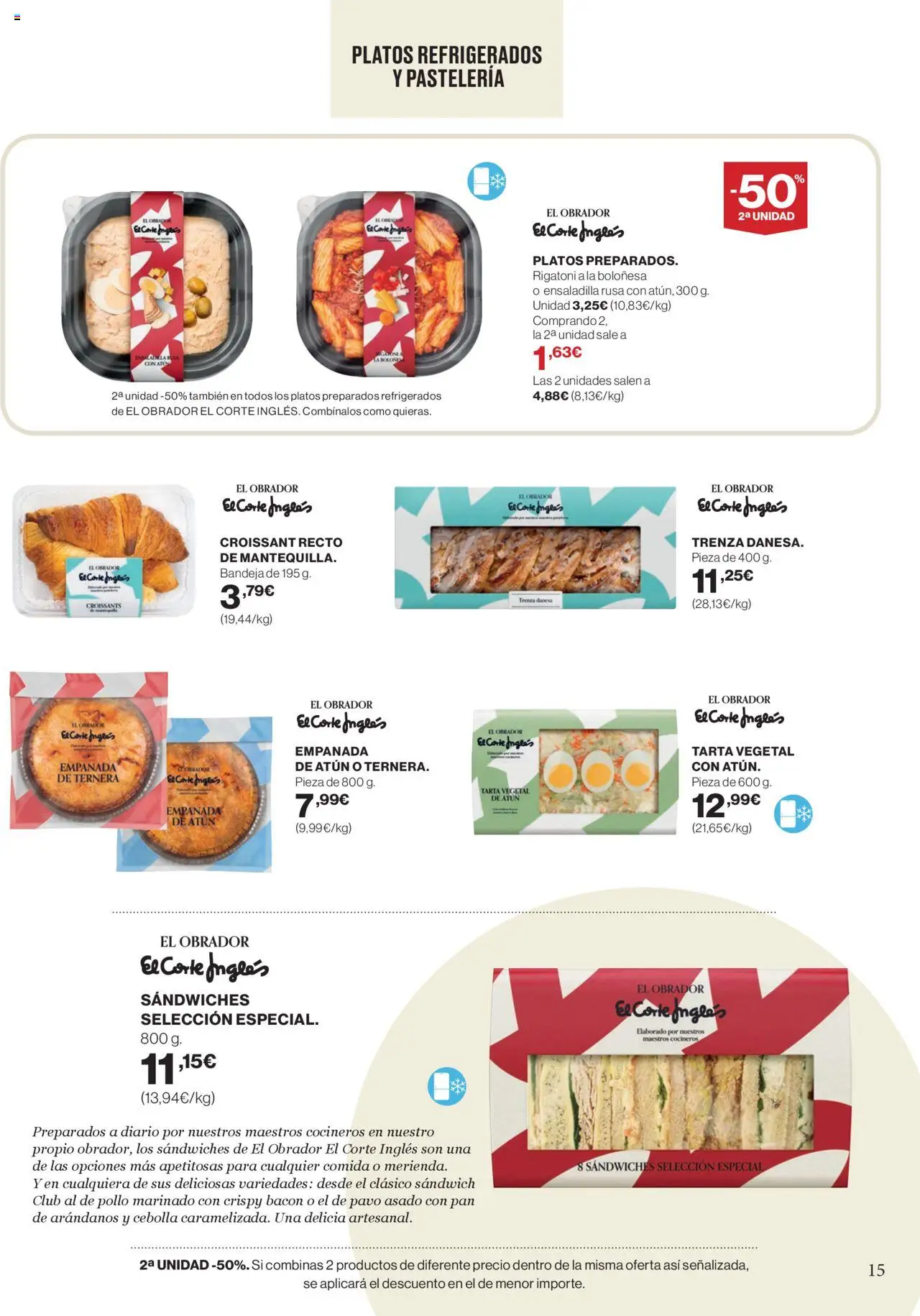 Supercor Península y Baleares │ válido desde el 11.09.2025 | Página: 15 | Productos: Ensaladilla, Pan, Croissant, Παγωμένο τσάι