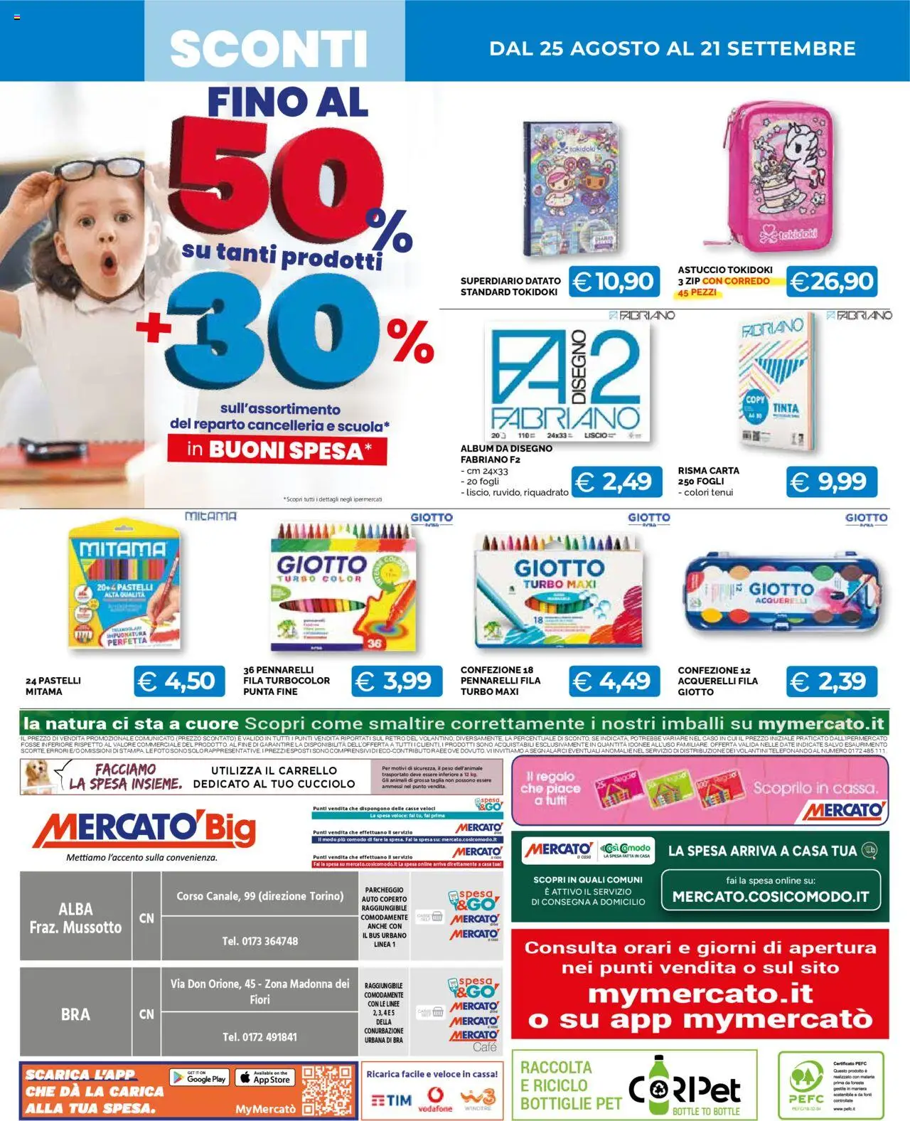 Volantino Mercatò del 25.08.2025 | Pagina: 24 | Prodotti: Carrello, The, Pennarelli, Pastelli