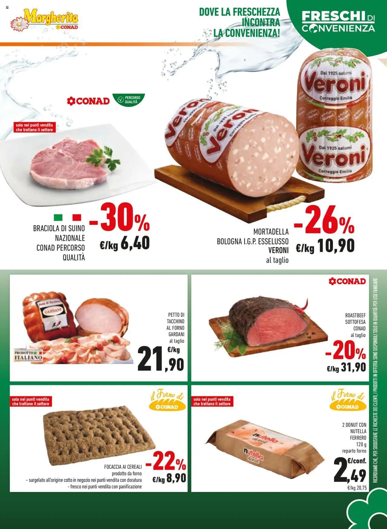 Volantino Conad del 13.08.2025 | Pagina: 3 | Prodotti: Focaccia, Mortadella, Forno, Il forno