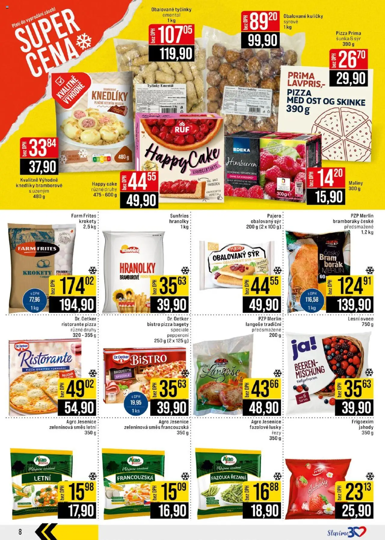 Jip leták - Cash & Carry od 13.08.2025 | Strana: 8 | Produkty: Ementál, Pizza, Jahody, Maliny