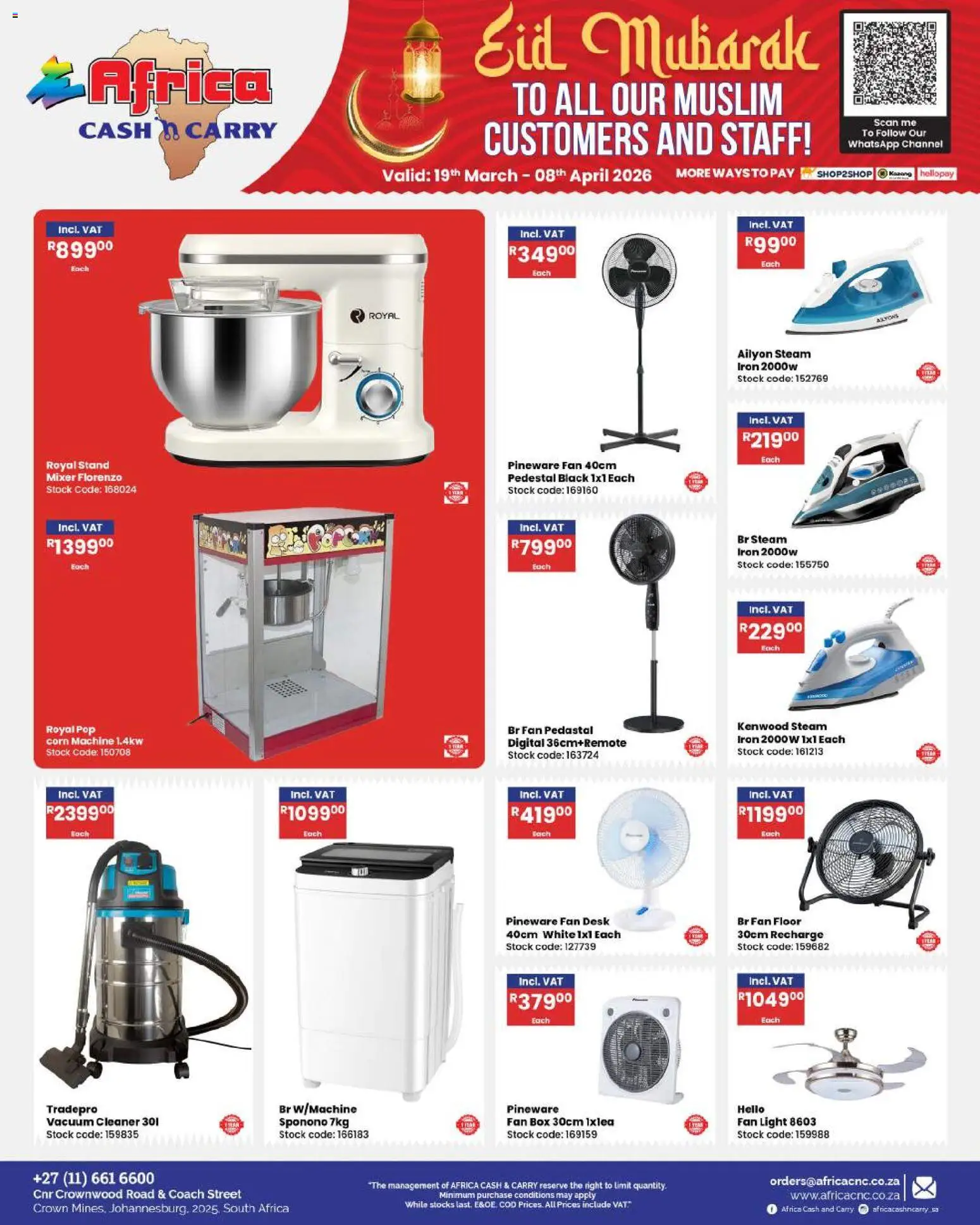 New Africa Cash & Carry catalogue – valid from 19.03.2026 | Page: 79 | Products: Desk, Vacuum cleaner, Box, Stock
