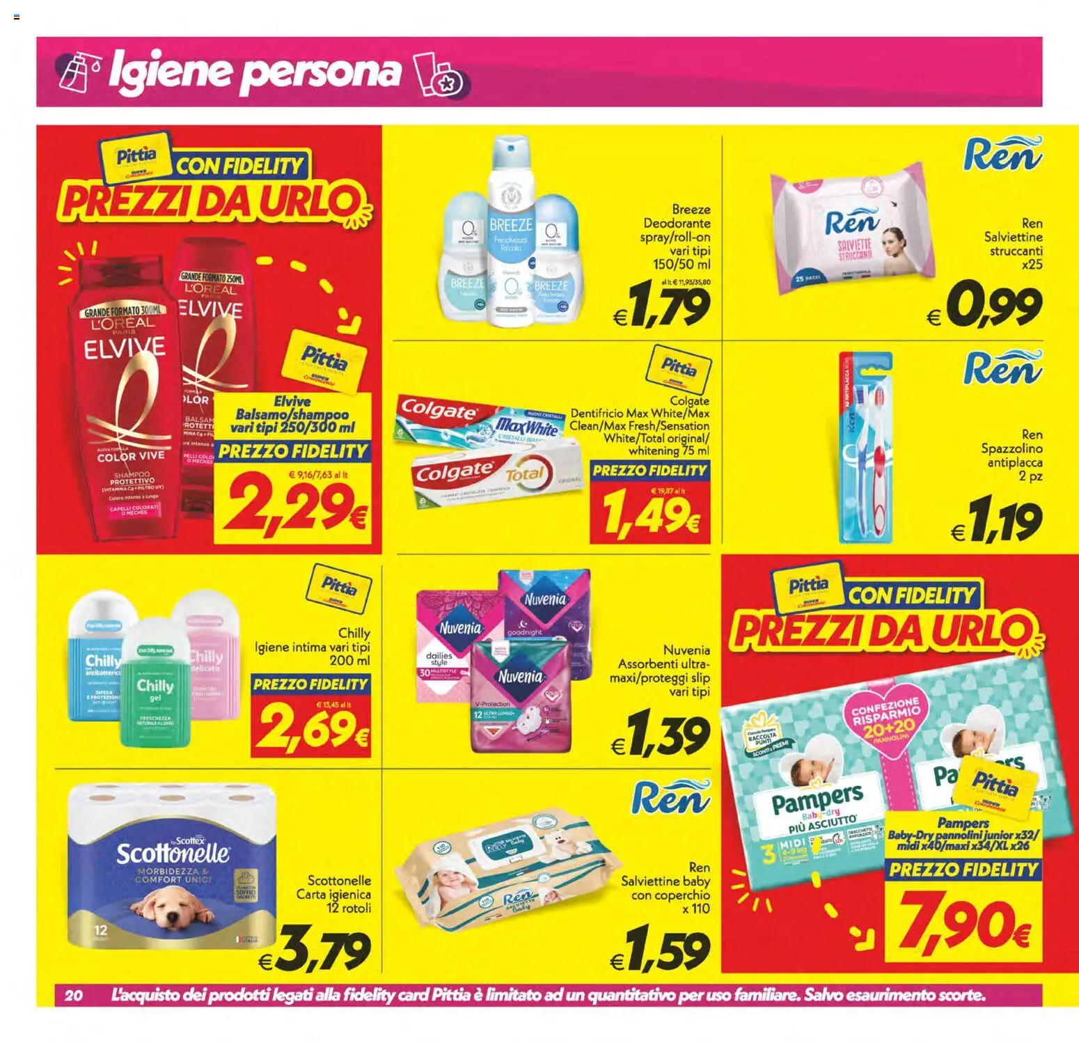 Volantino SuperConveniente del 23.01.2026 | Pagina: 20 | Prodotti: Shampoo, Pannolini, Deodorante, Pampers
