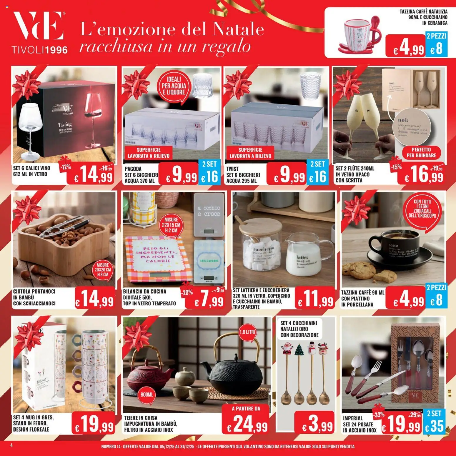 Volantino Satur del 05.12.2025 | Pagina: 4 | Prodotti: Posate, Zucchero, Bilancia, Ciotola